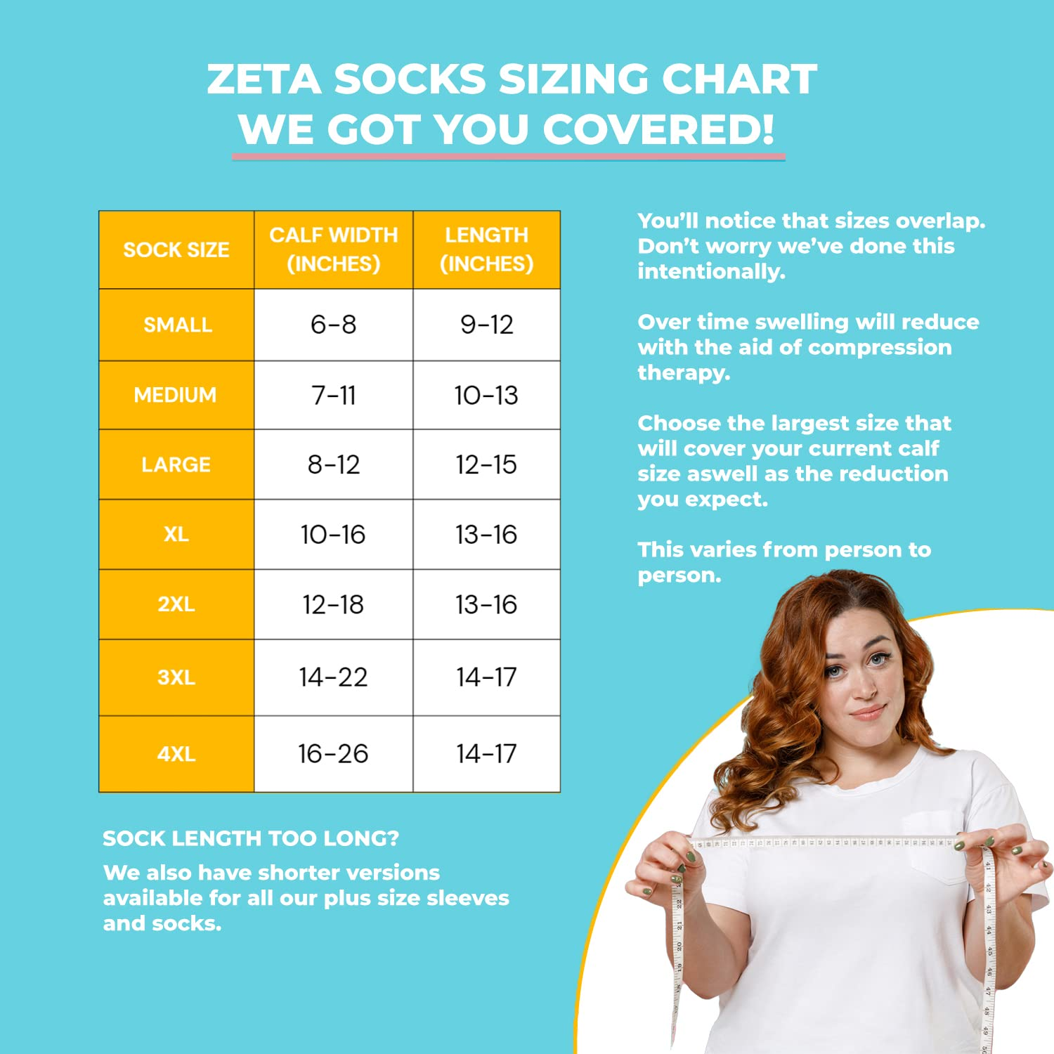 Zeta Wear plus Size Support Socks - Wide Calf Compression, Great for Travel & Flights, Women Love Its Amazing Fit, Cotton-Rich Comfort & Soothing Relief, 1 Pair, 3XL, Black