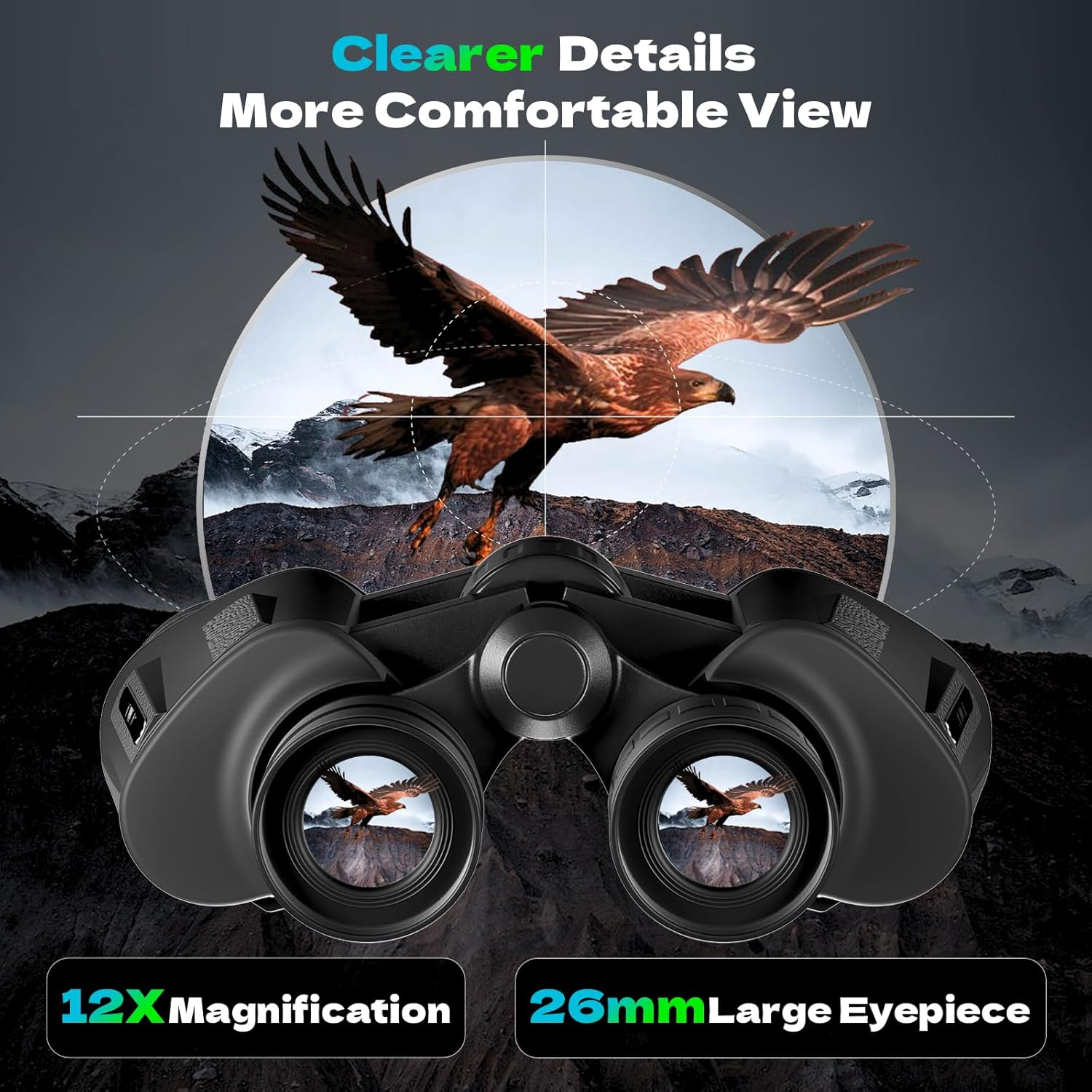 Powerful Military Tactical Binoculars for Adults Kids，Compact Small Lightweight High Powered Quality Long Range，For Bird Sport Watching Stargazing Hunting Theater Opera Concerts Travel Cruise Ship image number 2