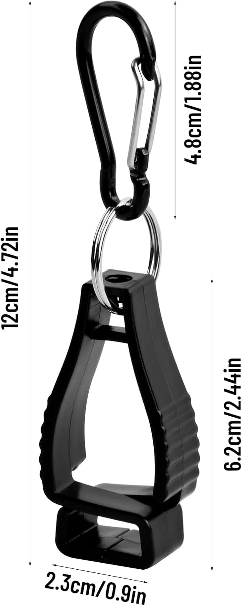 Work Glove Clip 4 Pcs Glove Clip Holder Glove Clamp Grabber Holder Labor Work Clamp Multifunctional Anti-Lost Glove Clip for Work Gloves Glasses Helmets Hanger (Black) image number 2