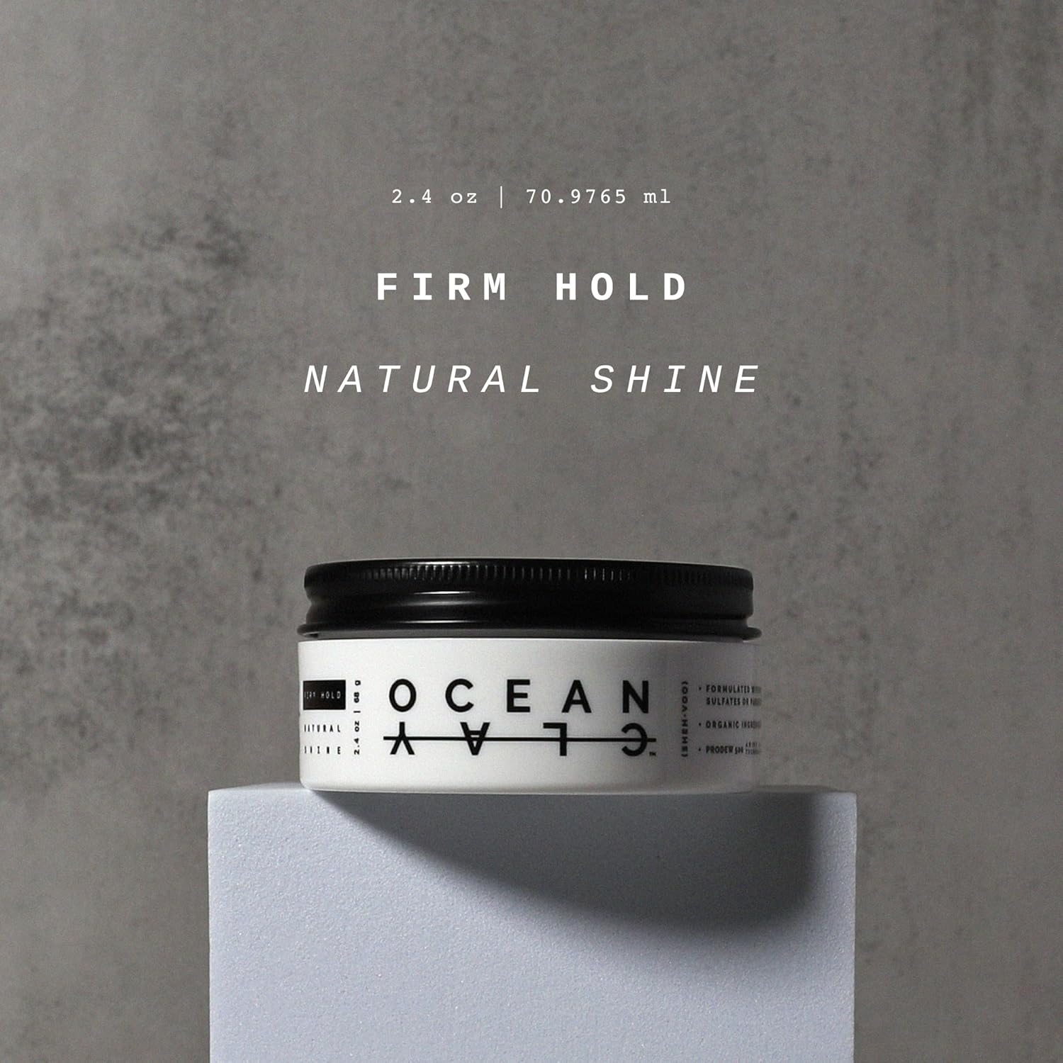 (SHEH&bull;VOO) Ocean Clay - Premium Men&rsquo;S Hair Styling Clay - Firm Hold + Natural Shine - Sulfate & Paraben Free (2.4 Oz) image number 2