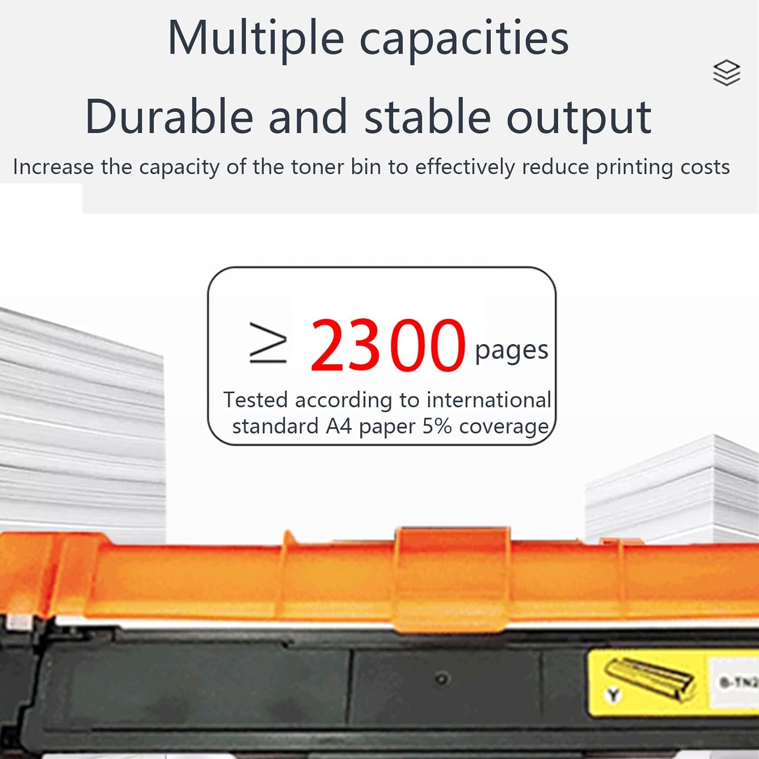 JOJOBE Planet TN-257Y Compatible Toner Cartridge with Brother MFC-L3770CDW L3750CDW L3745CDW DCP-L3510CDW HL-L3270CDW L3230CDW , 2300 Pages per Cartridge Yellow image number 1