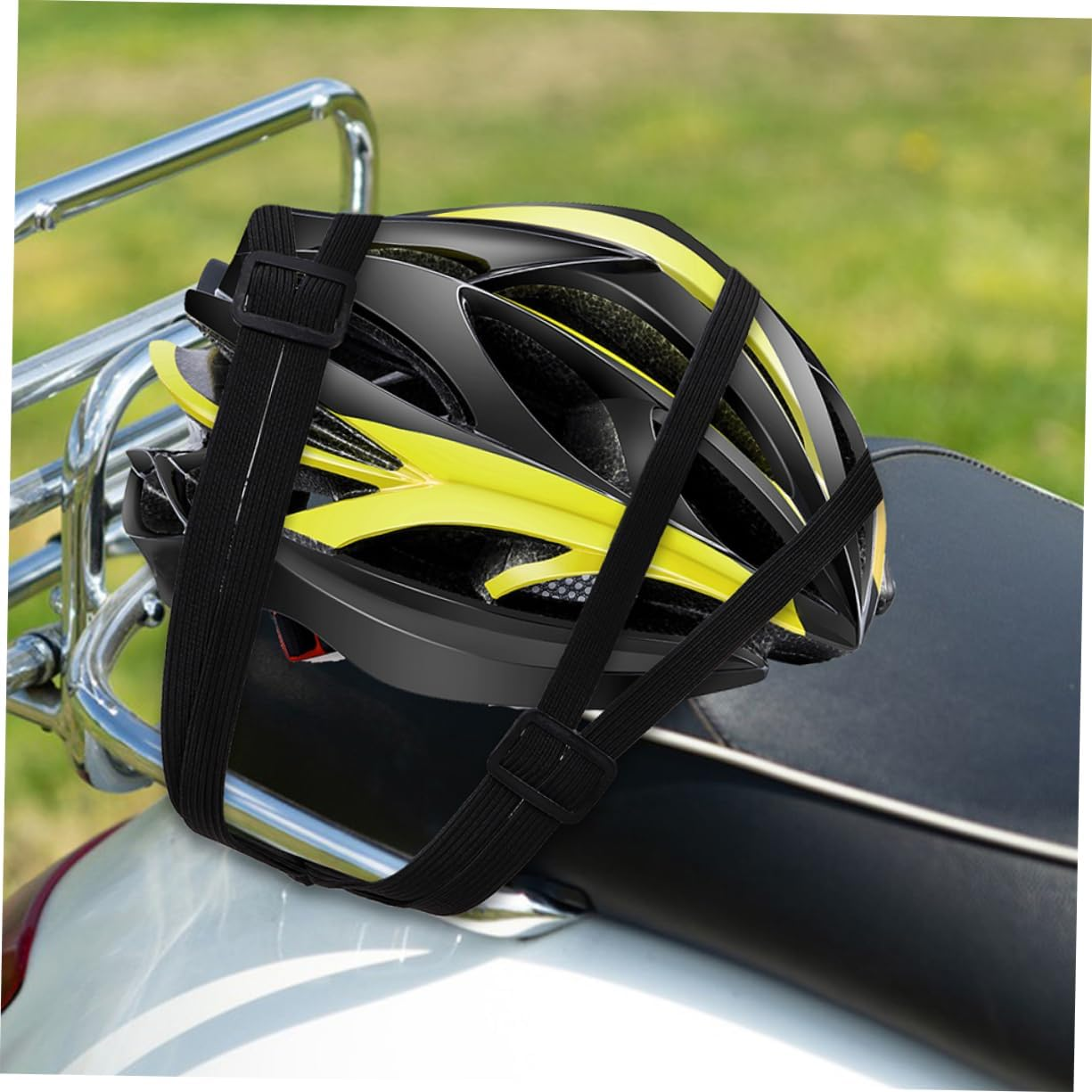 LIGHTAOTAO 2Pcs Luggage Rope Dual Hooks Bungee Cord for Motorcycle Bike Helmet Cargo image number 3