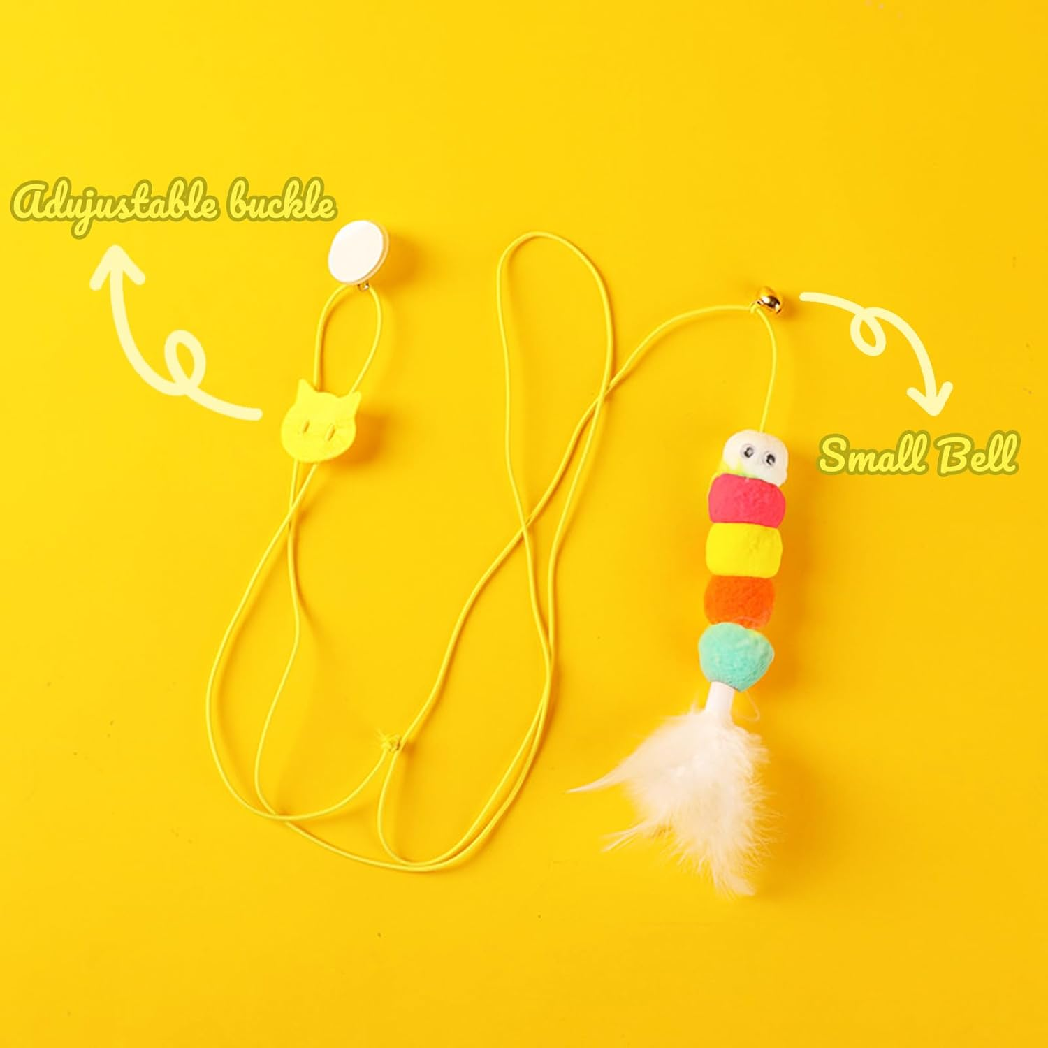 VPB 8Pack Cat Toys for Indoor Cats Adult Kitten,Door Hanging Interactive Cat Jumpy Toys with Bell and Feather Tail,Toys for Indoor Cat Kitten,No Batteries Required,Cat Enrichment Boredom Mouse Toy