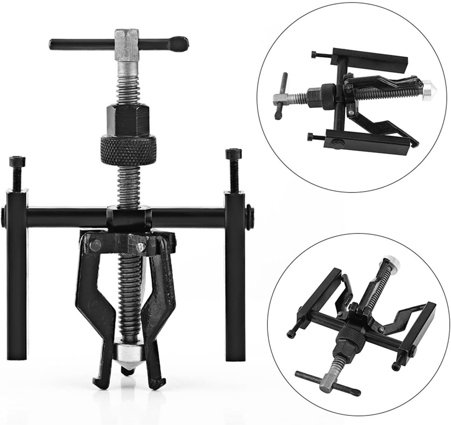 SOULONG 3 Jaw Inner Bearing Puller Gear Extractor Bearing Removal Tool Alloy Steel Strong Pull Force Easy to Install for Guide Pump Brushes 17-38Mm inside Diameter image number 4