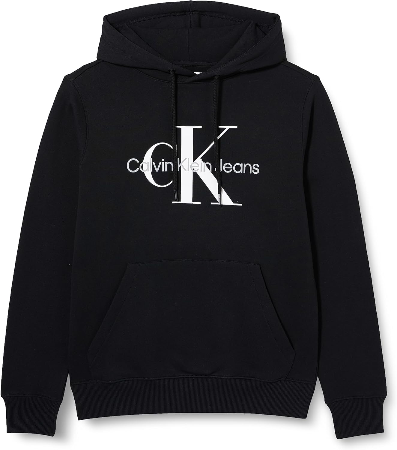 Calvin Klein Jeans Men'S Core Monogram Logo Hoodie, Ck Black, L