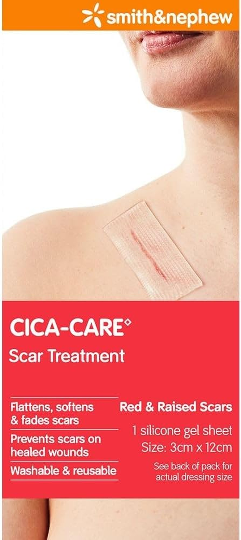 Smith & Nephew Cica-Care Gel Scar Treatment Dressings Plaster, 3 Cm X 12 Cm Size image number 1