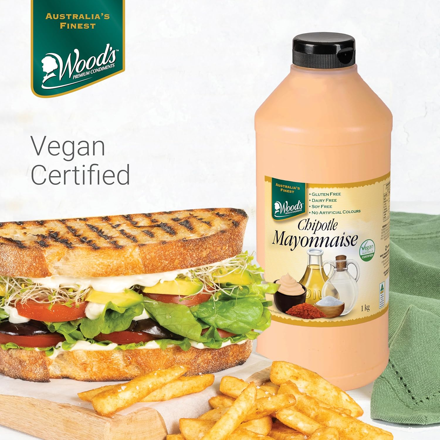 Wood'S Vegan Chipotle Mayonnaise 1 Kg