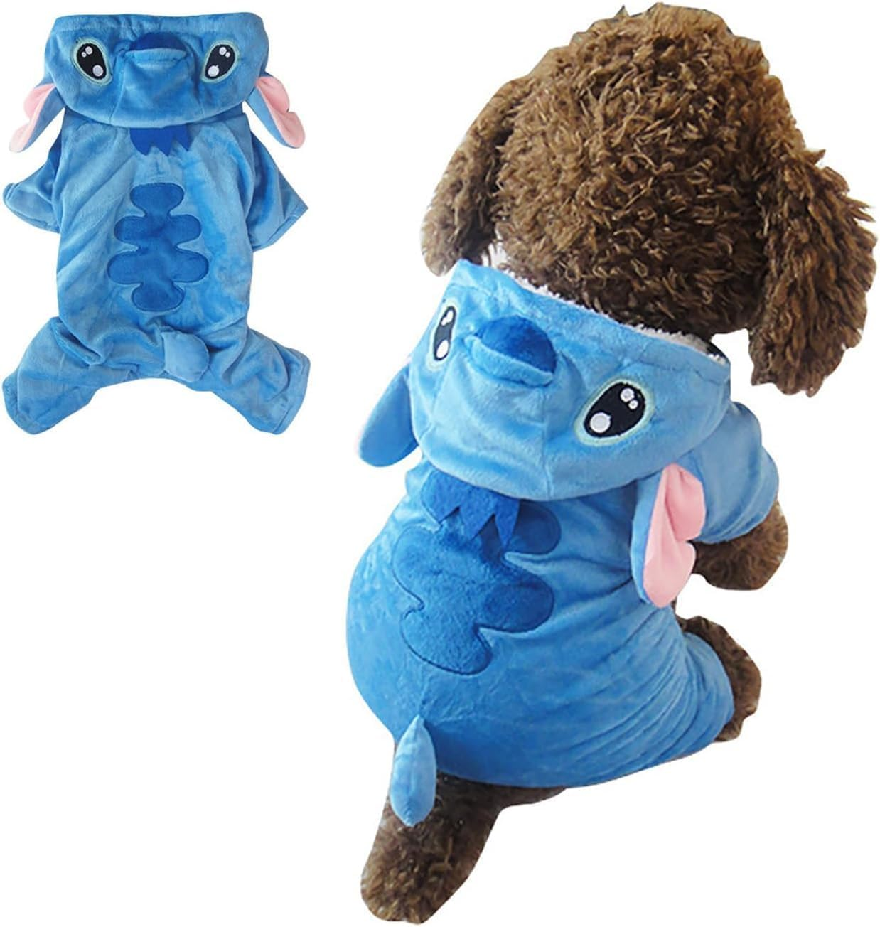 Puppy and Cat Cartoon Style Costumes,Funny Winter Hoodie for Halloween and Christmas Cosplay (Size L) image number 1