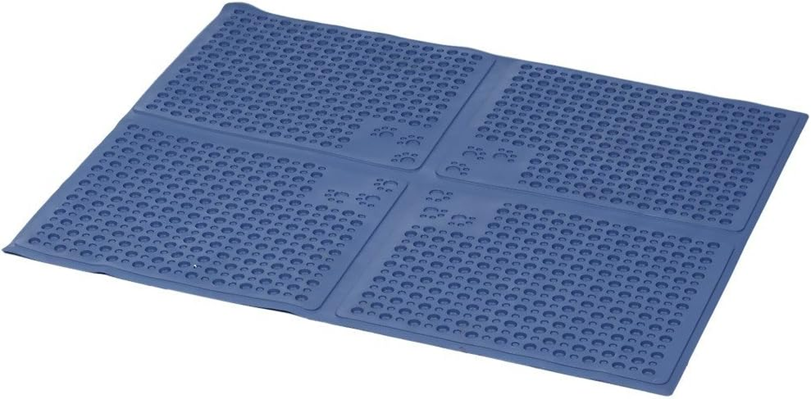 Petlinks Purr-Fect Paws Multipurpose Rubber Litter Mat for Cats & Kittens, Helps Control Litter, Easy Clean up Design - Blue, Extra Large