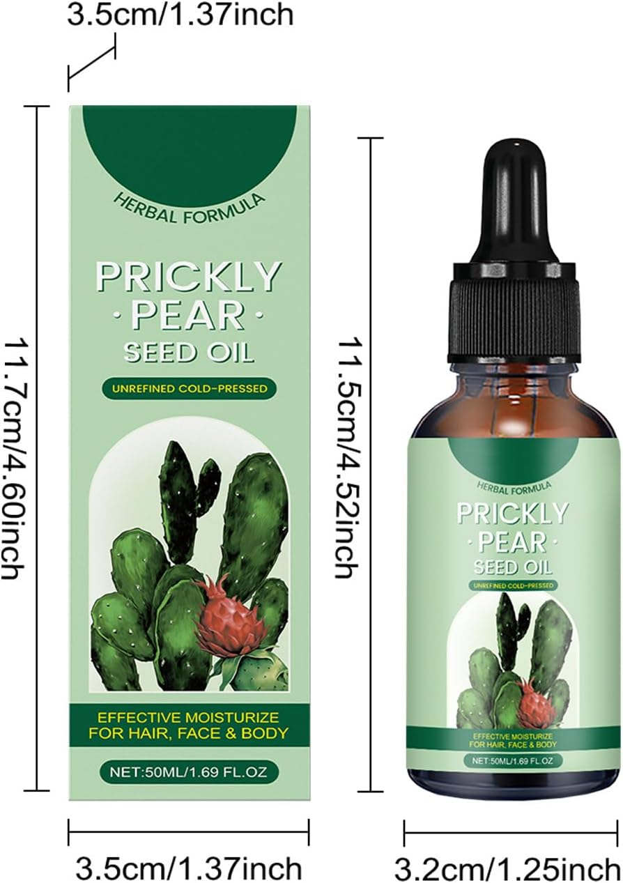 Qguojie Organic Prickly Pear Seed Oil 50Ml | 100% Pure Natural Cactus Oil for Face, Hair & Body | Skin Moisturizer for Firming, Hydrating & Anti-Aging | All Skin Types (3) image number 6