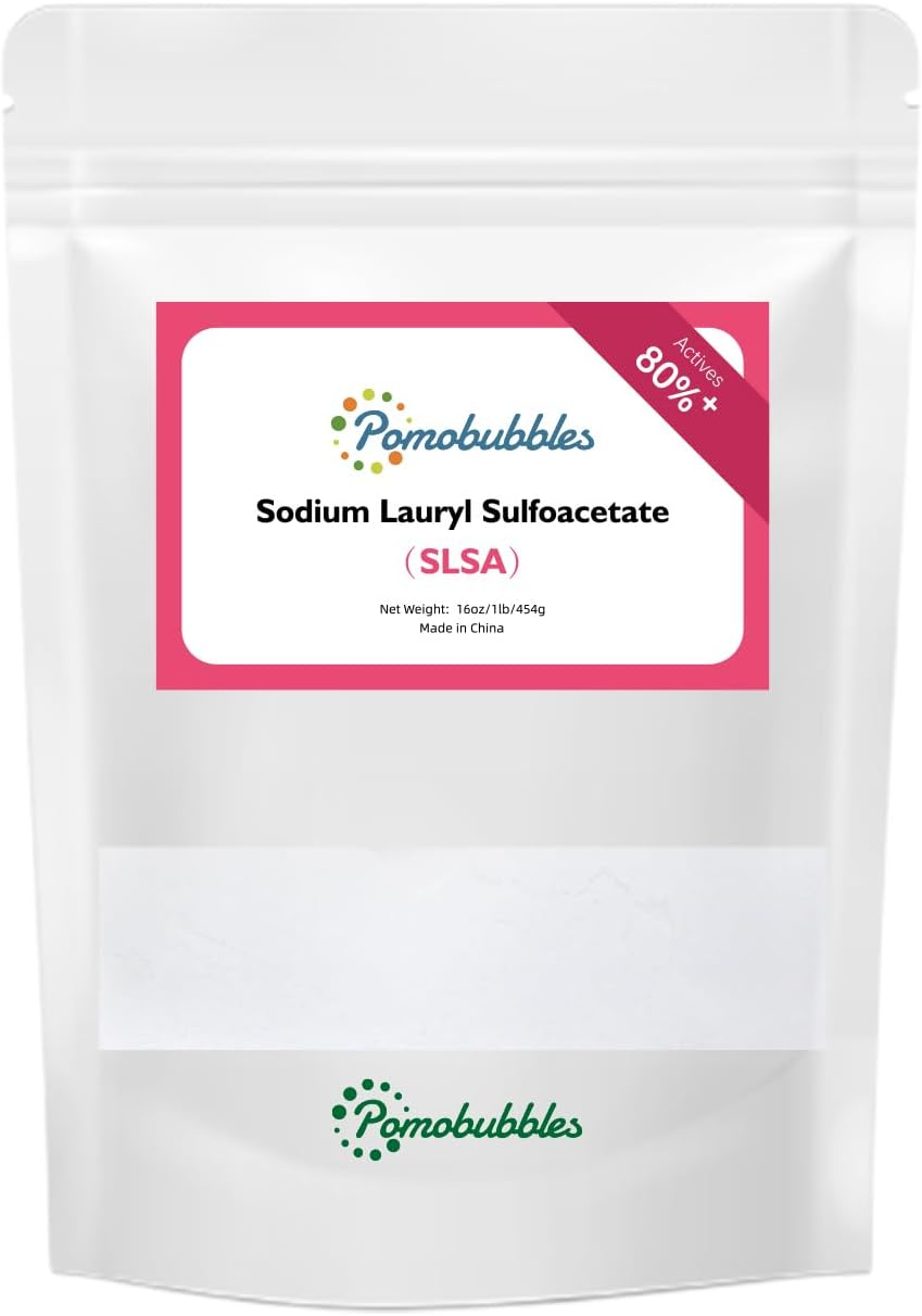 1 Pound SLSA Sodium Lauryl Sulfoacetate Powder Long Lasting Foam & Bubbles, Gentle on Skin, Bath Bomb Additive, Surfactant & Latherer, Making Bath Bombs image number 4