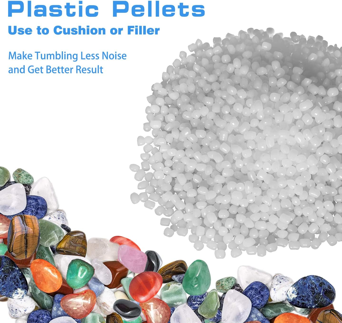 3 Pounds Plastic Pellets Rock Tumbling Media Plastic Filler for Rock Tumbler, Rock Polisher, Stone Tumbler (3 Pounds) image number 4
