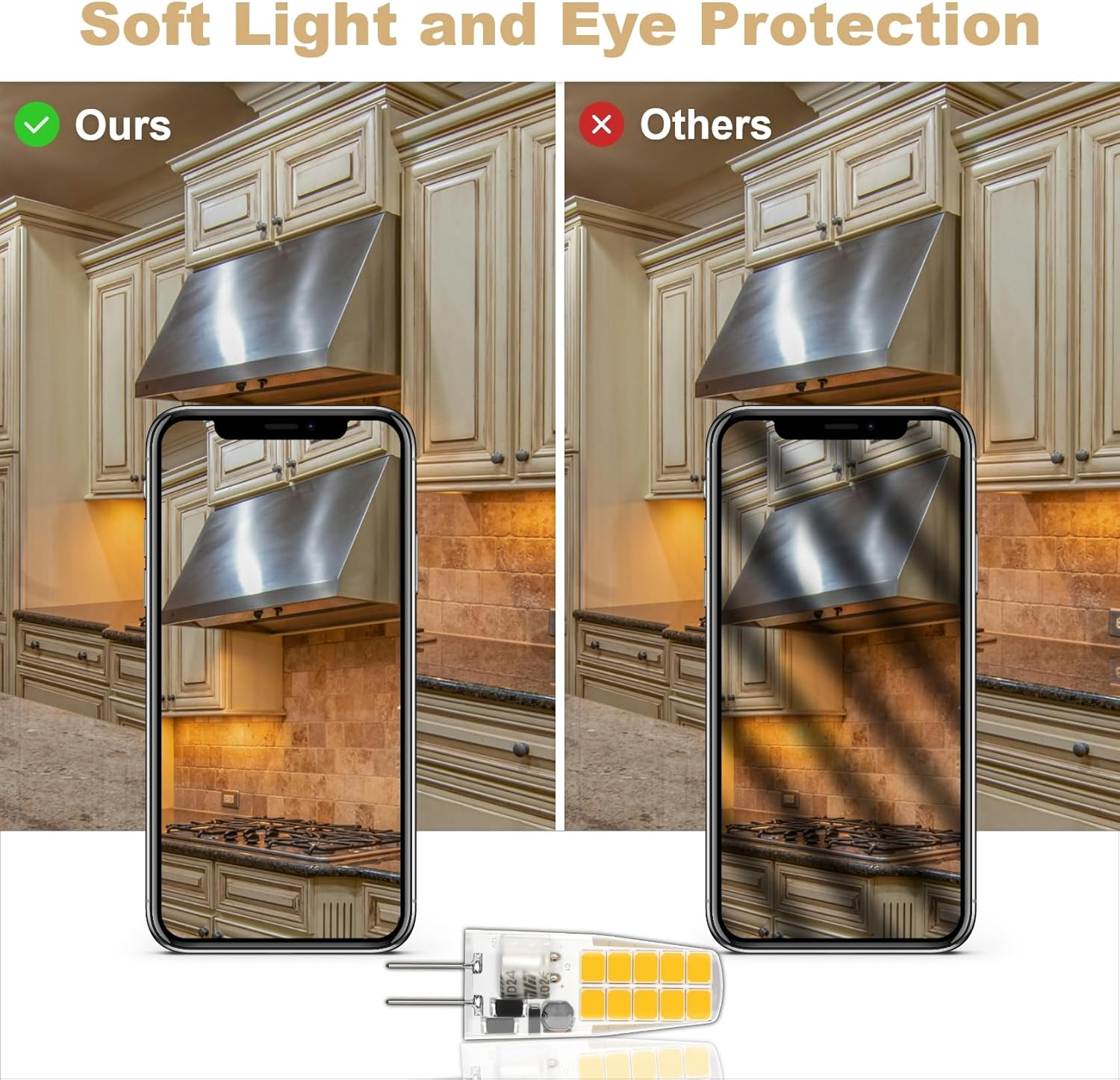 LUTW G4 LED Bulbs Neutral White 4000K, AC/DC 12V G4 Bulb LED Equivalent 20W Halogen, 2W 200LM 2 Pin Light Bulbs, Non Dimmable No Flickering LED Lights for Home Lighting, Chandelier, Cabinet, 10 Pack image number 4