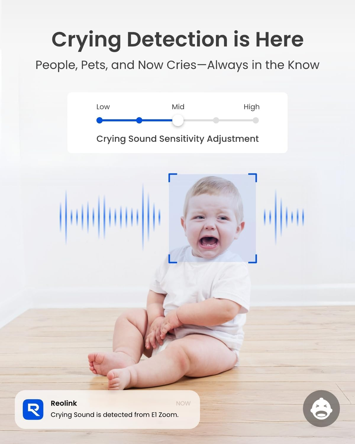 Reolink Wireless Security 8MP Camera Indoor PTZ, Pan Tilt 3X Optical Zoom 2.4 / 5Ghz Dual-Band Wifi, Motion Detection CCTV IP Cam for the Baby, Elder, Pet | E1 Zoom-White image number 2