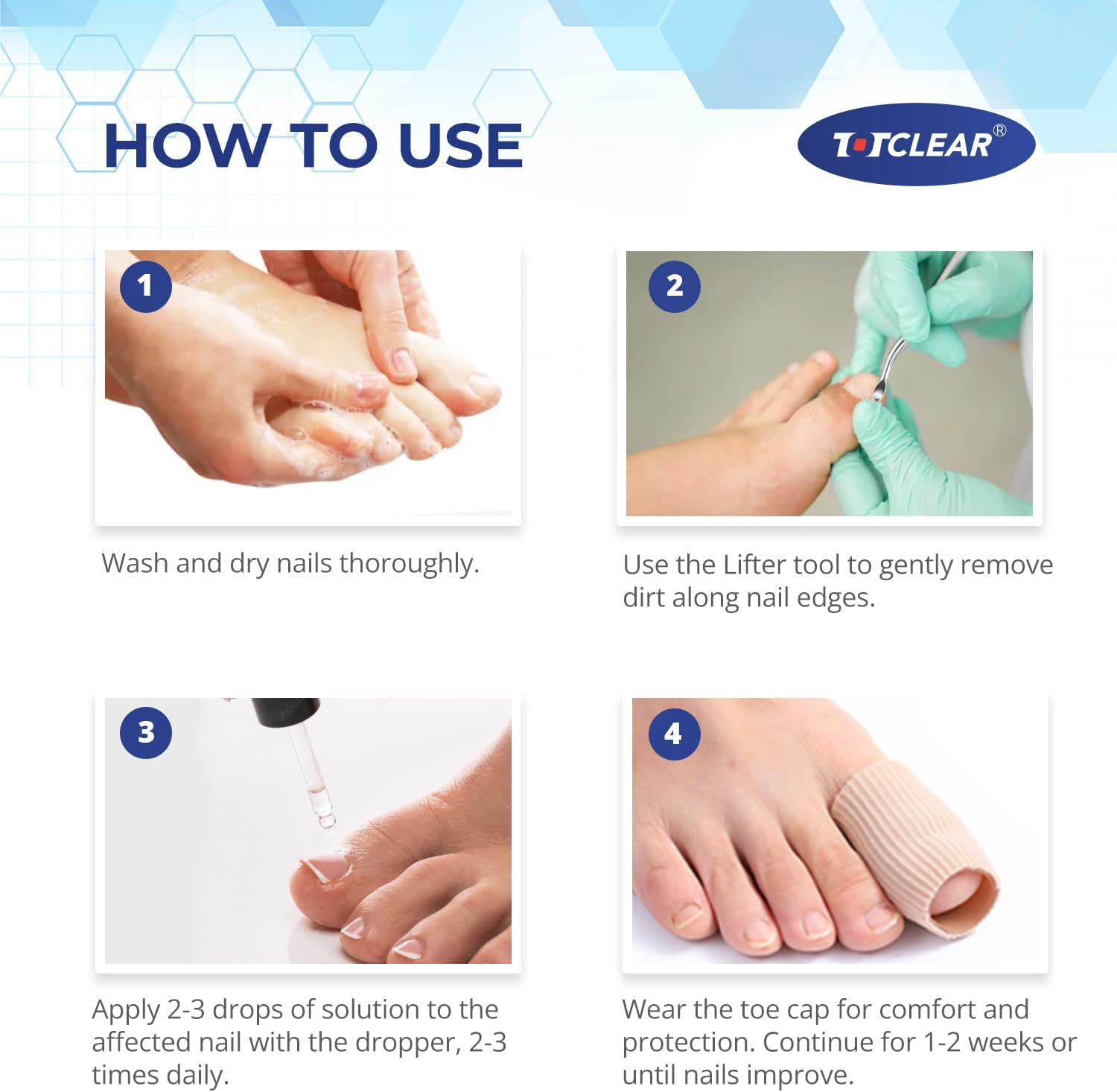 Ingrown Toenail Drops: Ingrown Toenail Tool for Men Women - Big Toe Ingrown Nail Tool - Ingrown Toenail Removal Kit - Ingrown Toenails Softener Kit with Toe Caps - Ingrown Toenails Solution - 30Ml image number 5