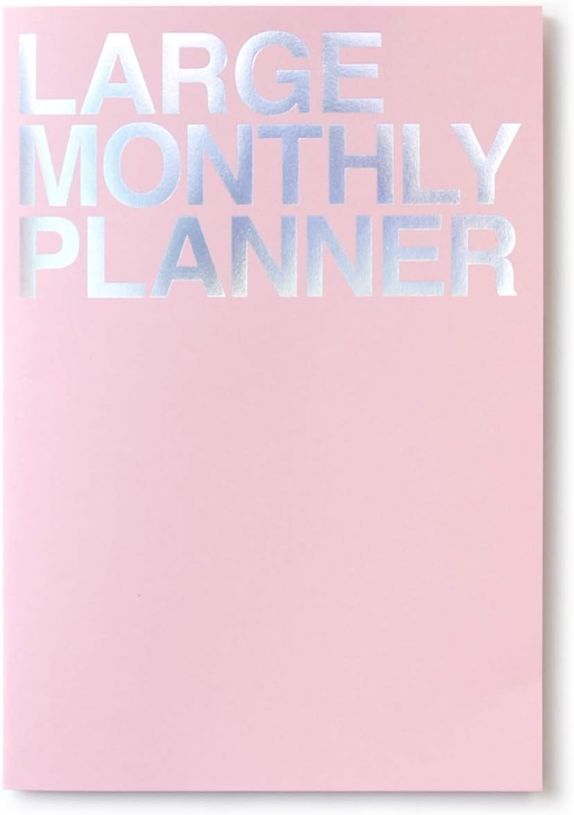 JSTORY Large Monthly Planner Lays Flat Undated Year round Flexible Cover Goal/Time Organizer Thick Paper Eco Friendly Customizable Stitch Bound A4 16 Months 18 Sheets Kraft 8.46 X 11.61 Inches