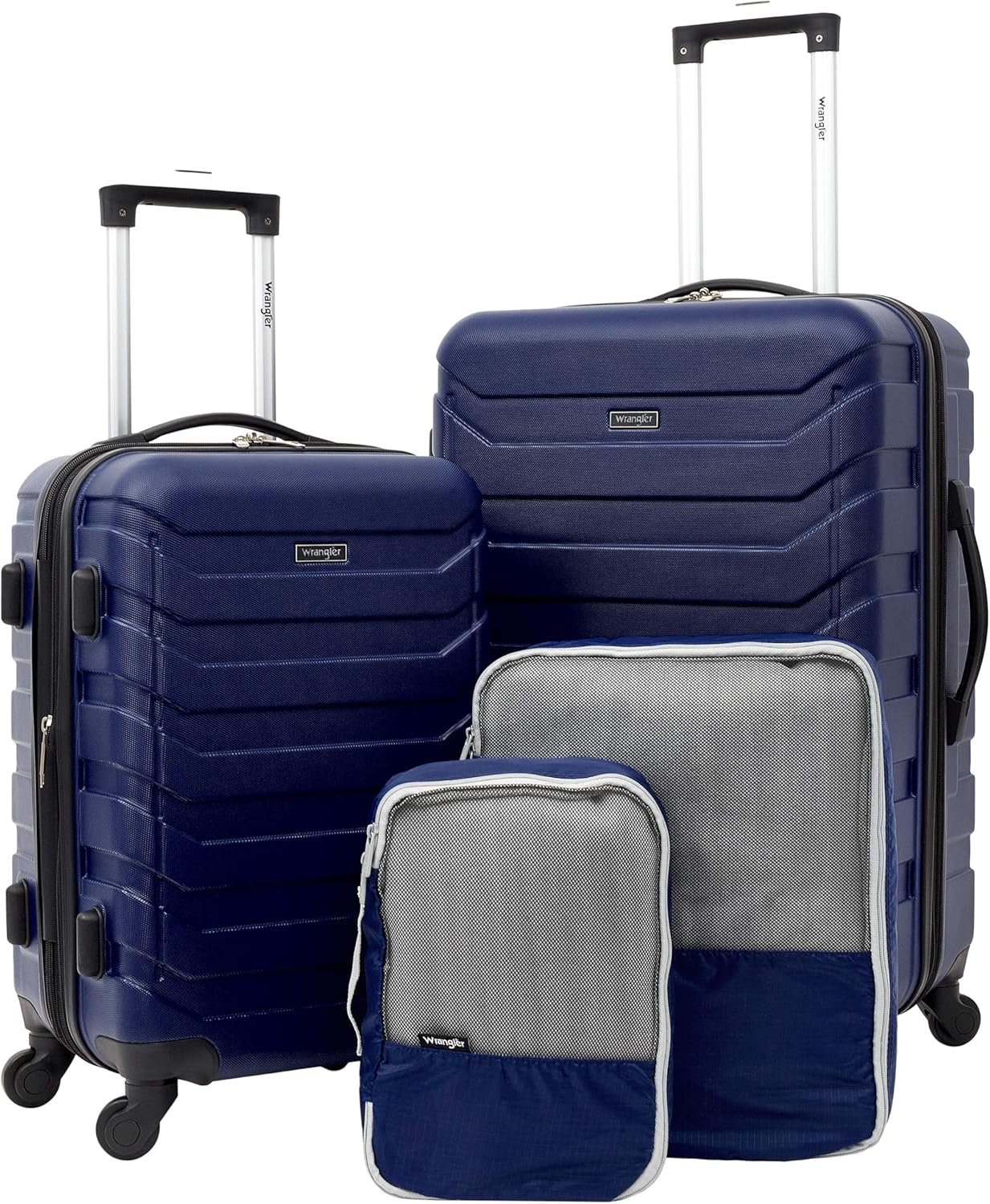 Travelers Club 4 Piece Luggage and Packing Cubes Set