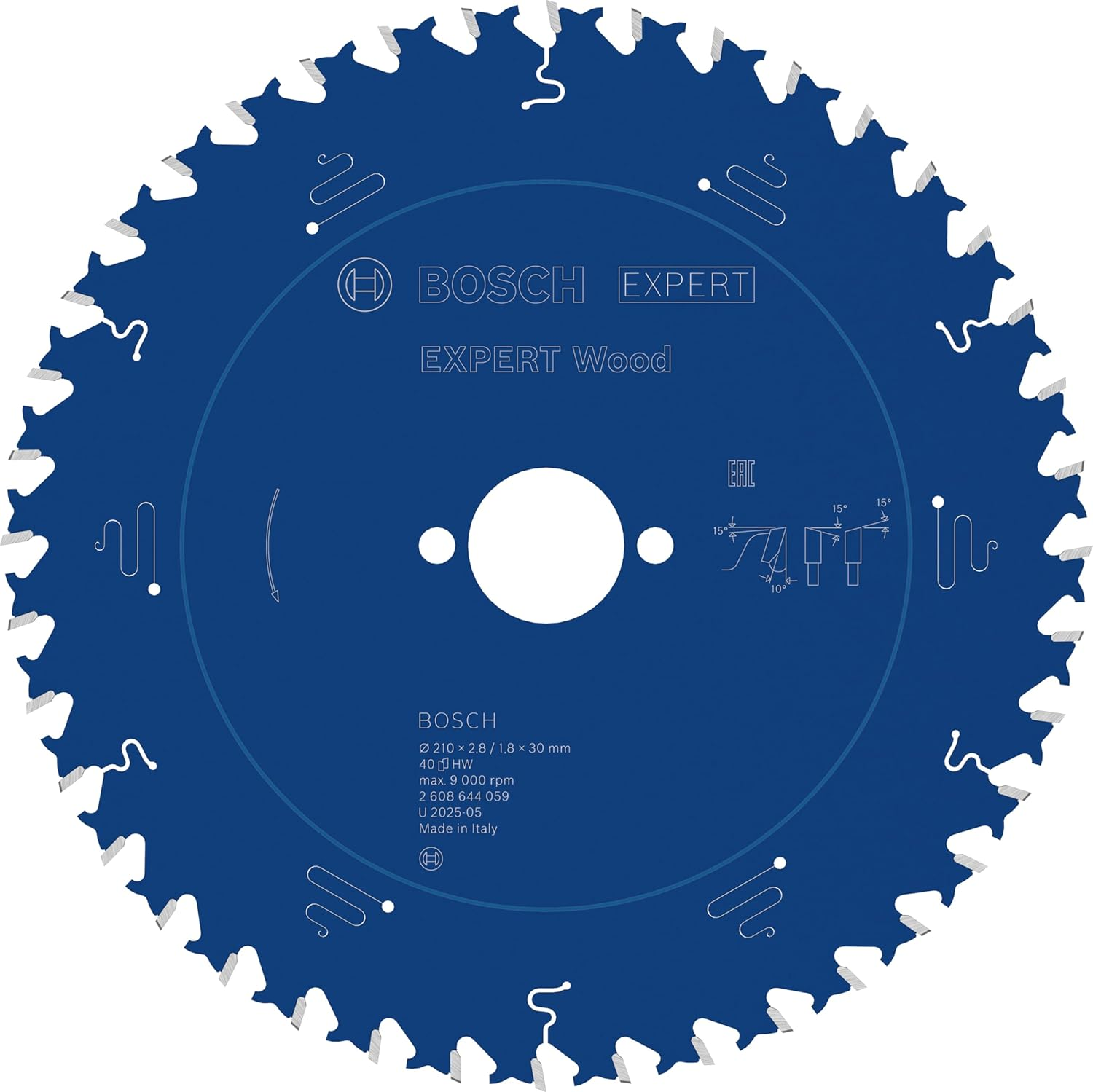 Bosch 2608644059 EXWOH 8.27" X 30Mm 40T Circular Saw Blade Top Precision image number 1