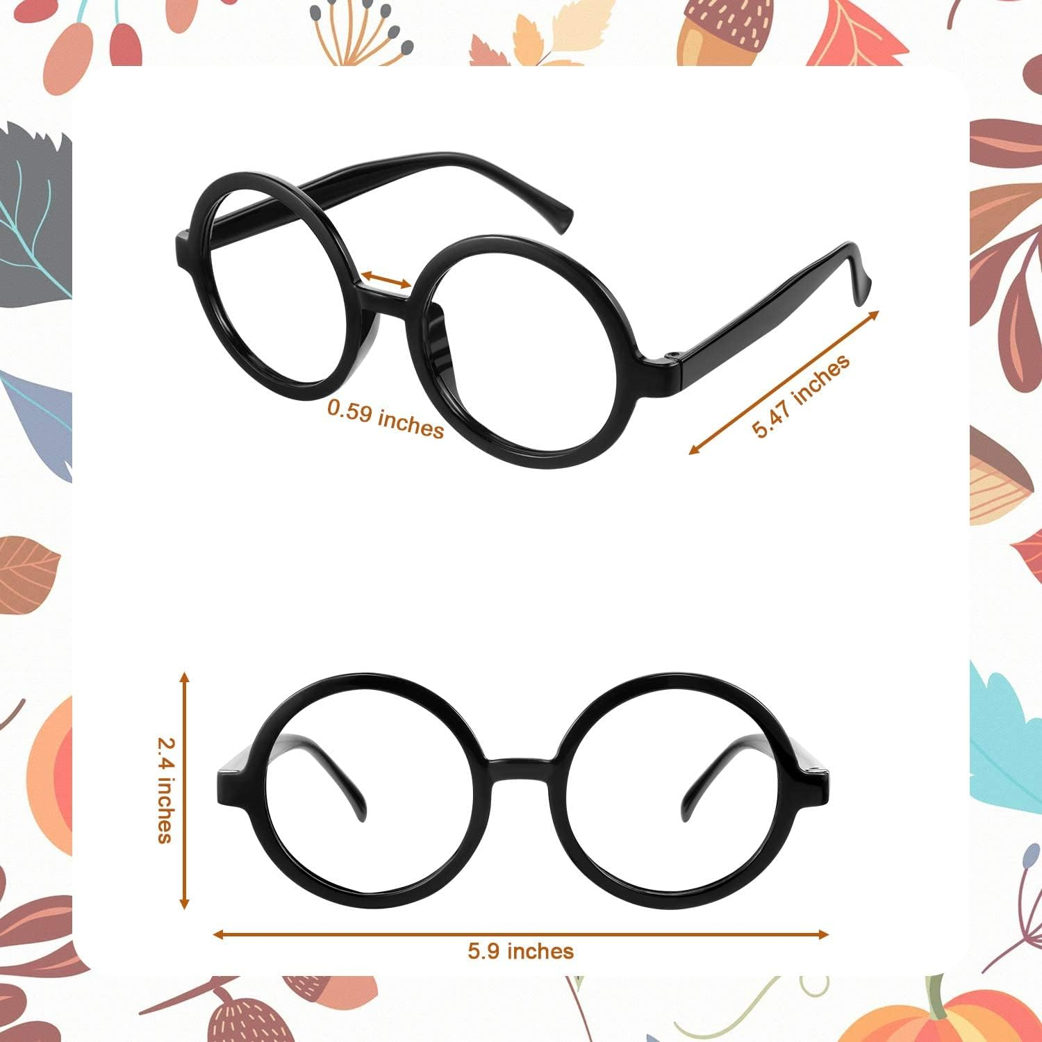 Kavoc 8 Pieces Chipmunks Costumes Set Include 3 Chipmunk Ears Headband，3 Pairs Soccer Socks，1 Piece Black round Frame Glasses and 1 Red Cap Animal Costume for Adults Teens World Book Day Party Brown image number 2