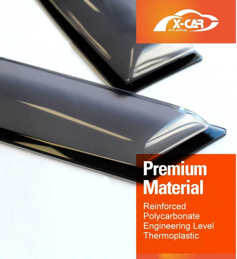 X-CAR Premium Weathershields Compatible with Volkswagen Amarok Dual Cab 2009-2022 Car Accessories Weather Shields Wind Deflectors Window Sun Visors image number 3