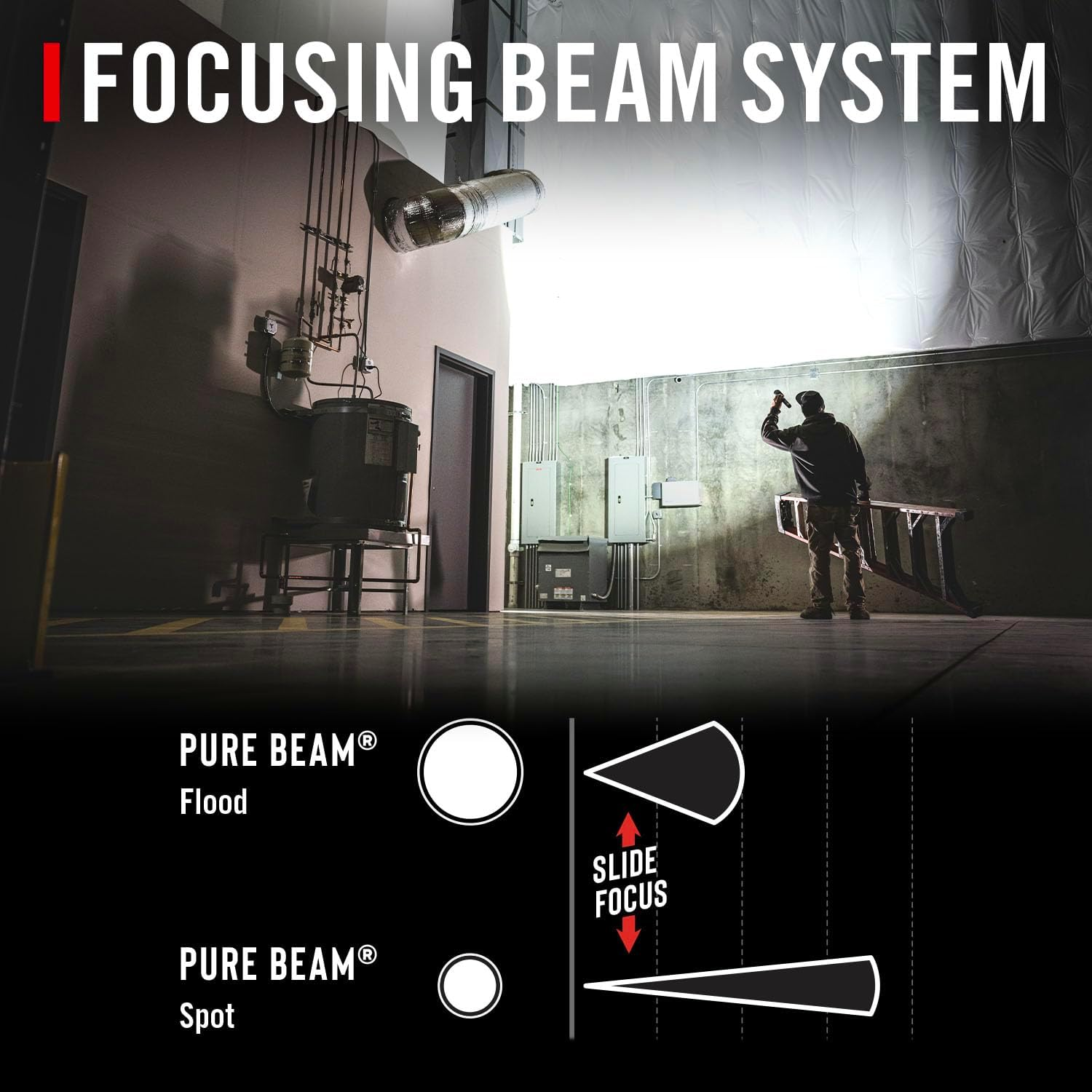 Coast XP40R 8000 Lumen Rechargeable Dual-Power LED Flashlight with Poweriq&trade; Real-Time Display, 5 Light Modes, Ultra View Flood Beam, Push/Pull Focus image number 3