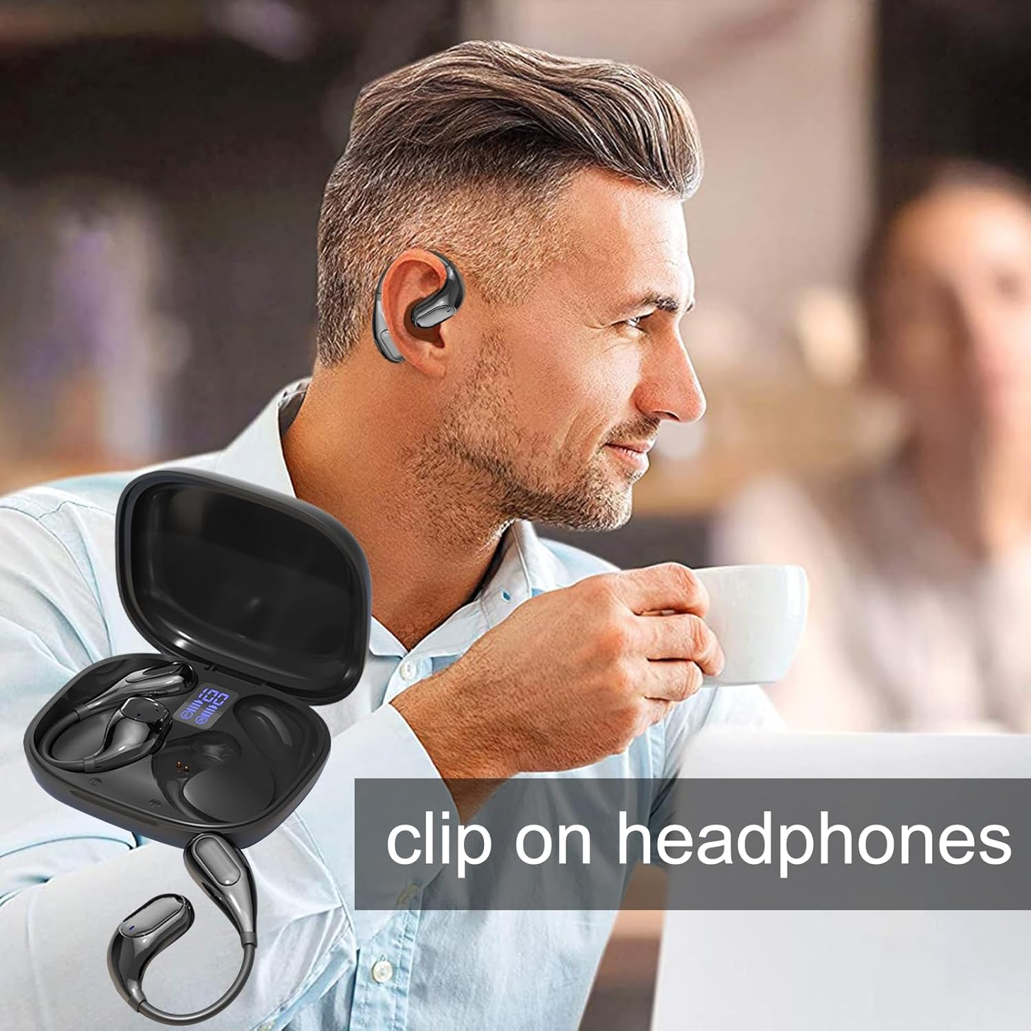 Wireless Headphones - Sports over Ear Earbuds,Long Playtime Earphone for Motorcycle Airplane Cycling Workout Game Travel Running Gym image number 4