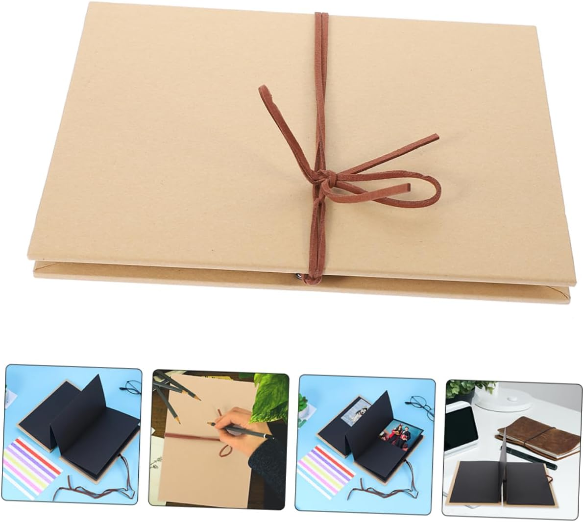 Iplusmile DIY Scrapbook Photo Album Decorative Card Pages for School Memories Graduation Anniversary Keepsake Craft Design Knot Closure image number 2