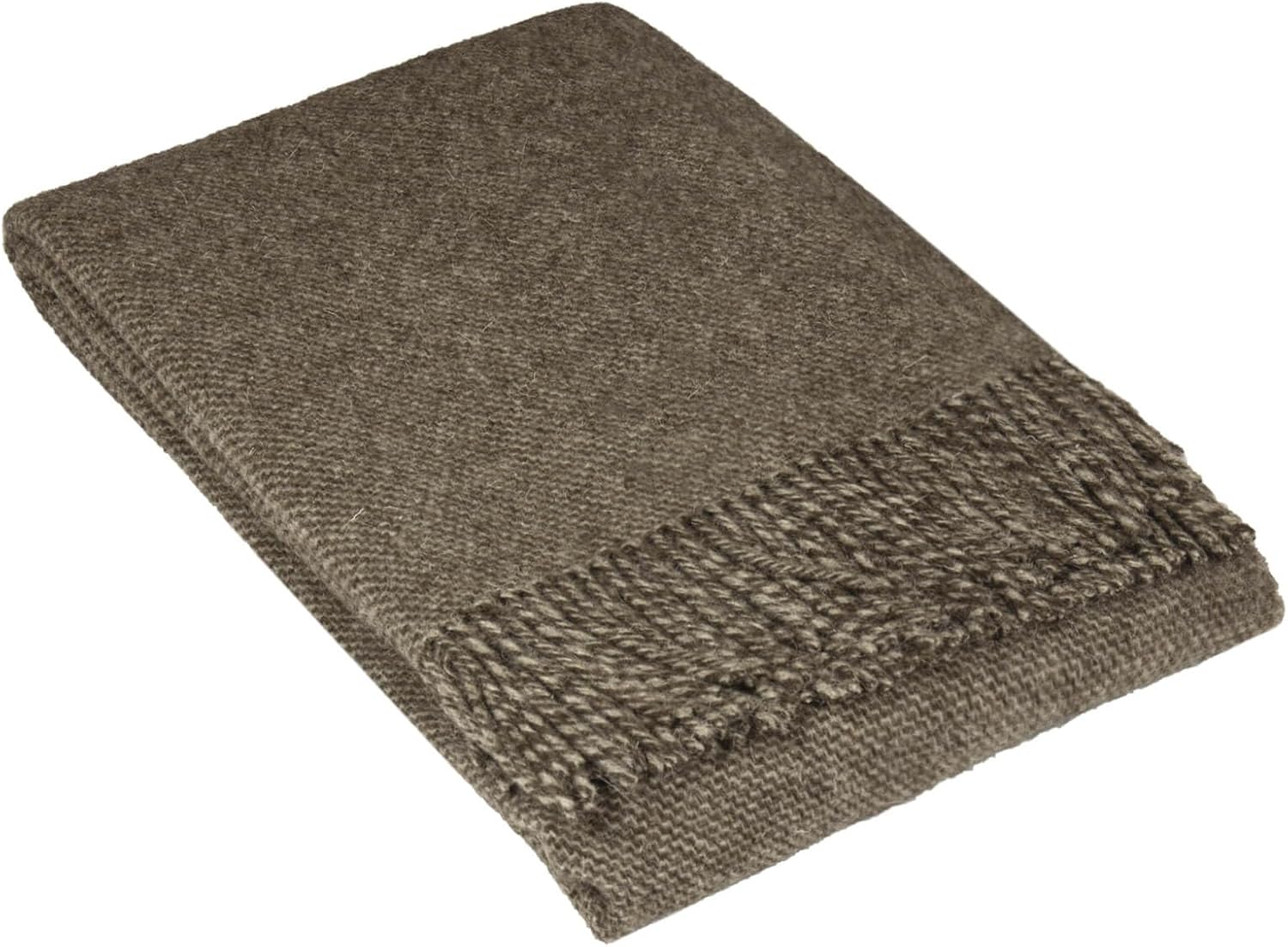 Codu Merino Wool and Cashmere Chiswick Throw Rug, Charcoal