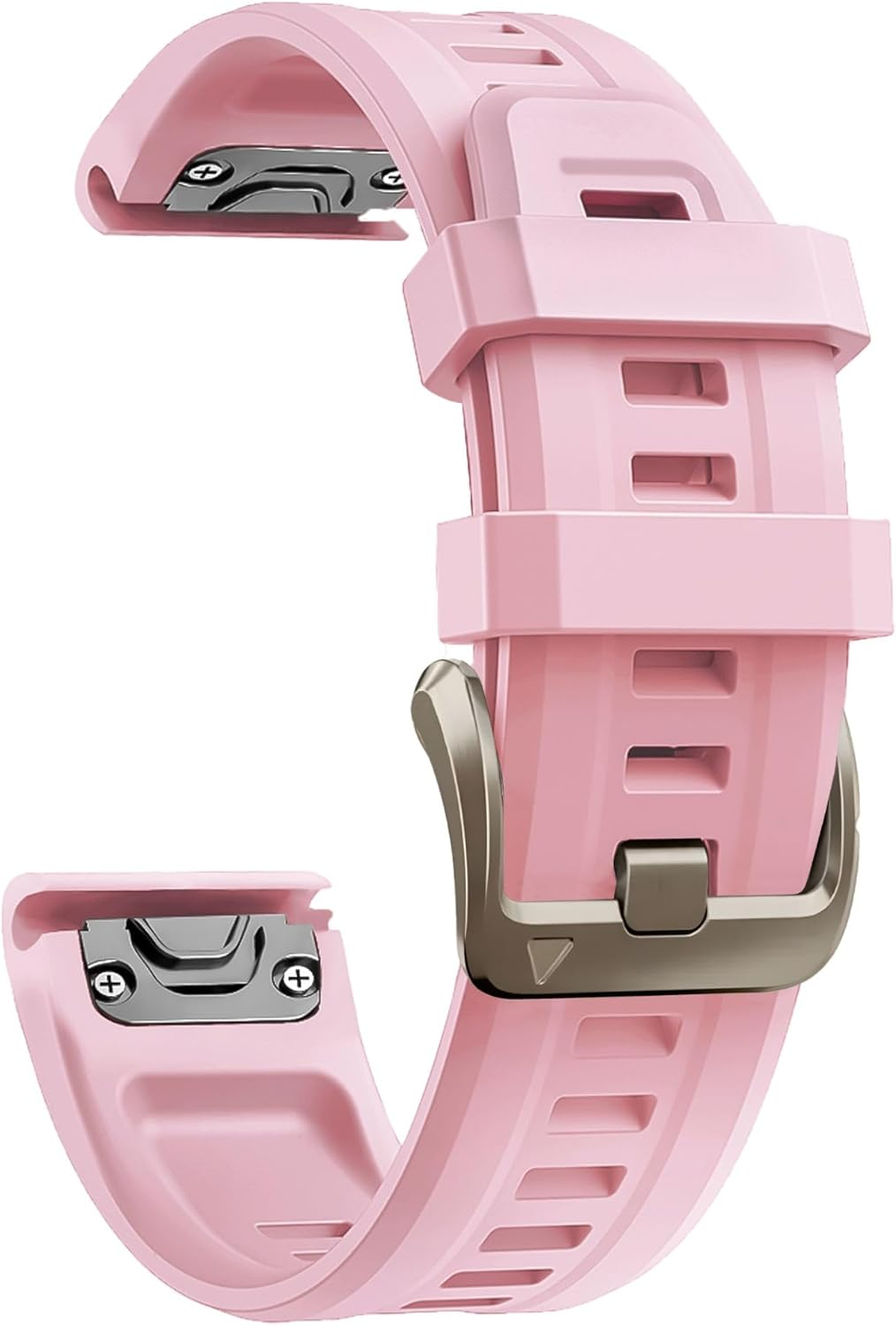 PCAVO 20MM Watch Band for Garmin Fenix 5S 6S 7S Pro Solar Quick Fit with Light Gold Buckle Soft Silicone 20 Bands Replacement for Garmin Epix Pro Gen 2 42Mm Descent Mk2S/3/3I for Women