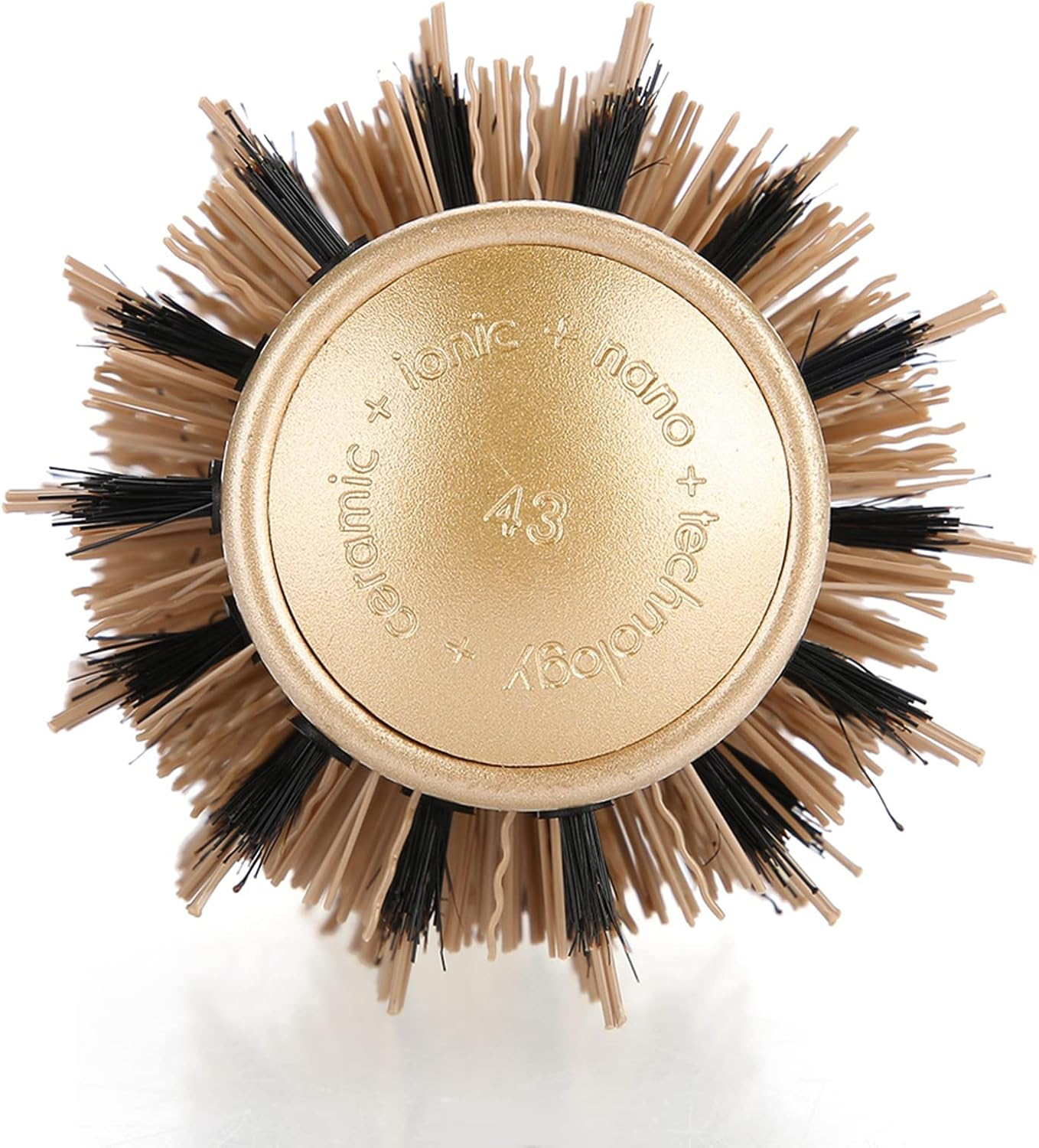 Antistatic Anion round Hair Brush with Ceramic Plate Design for Salon and Home Use, round Brush for Blow Drying (A1813-43) image number 4