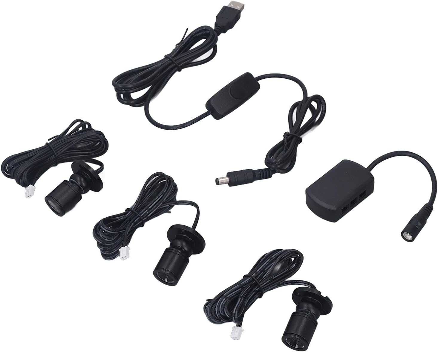 Mini LED Spot Lights, Adjustable Angle Long Cord 1 to 3 Mini Spotlight Fixture for Collection (Warm Light) image number 4