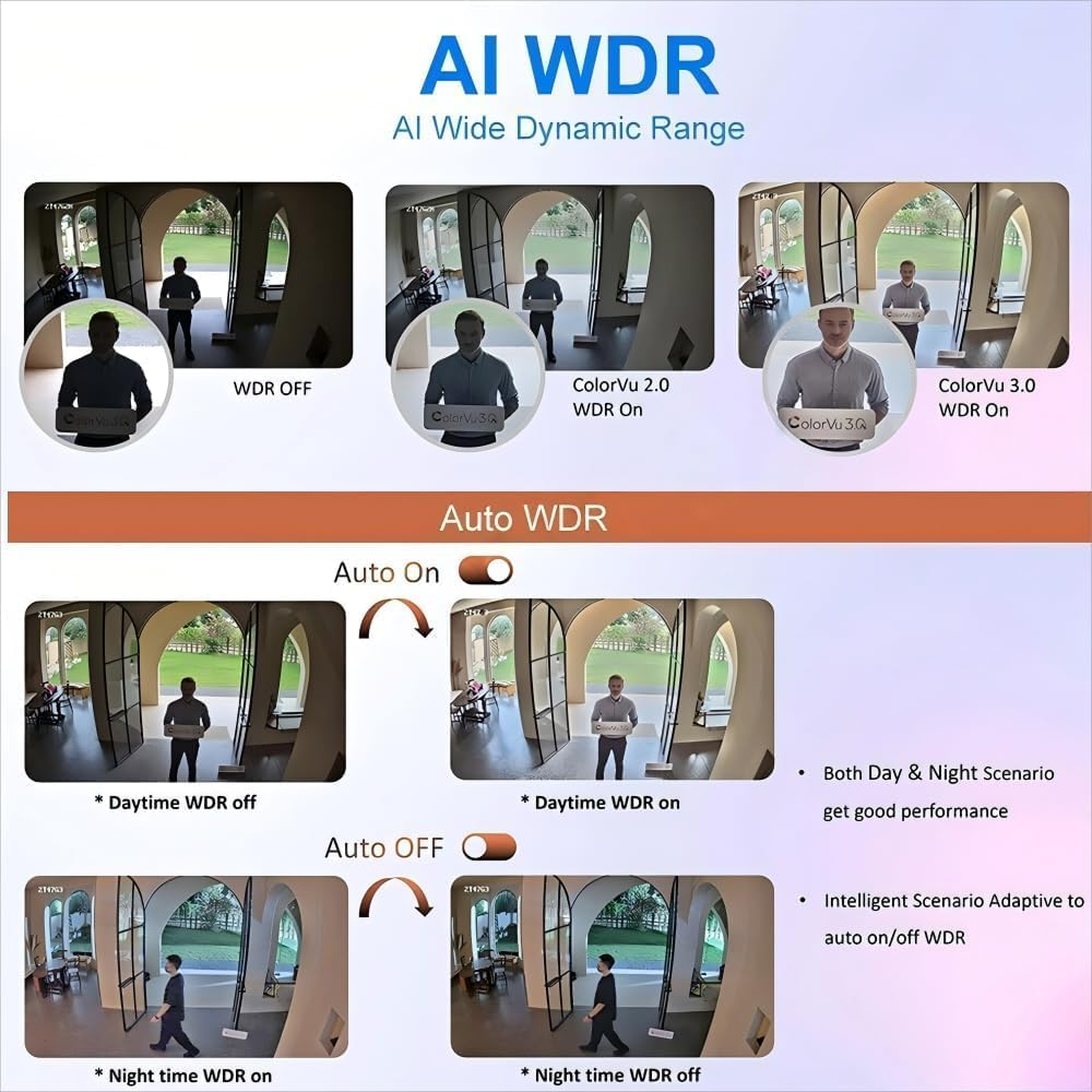 Ⲏikvision Poe Camera DS-2CD2387G3-LIS2UY/SRB, 8MP Outdoor Security Camera with Smart Hybrid Light, Color 3.0, Acusense 3.0 & Dual Mic, 2.8Mm Lens, 512GB SD Slot, Red&Blue Flashing Light image number 4