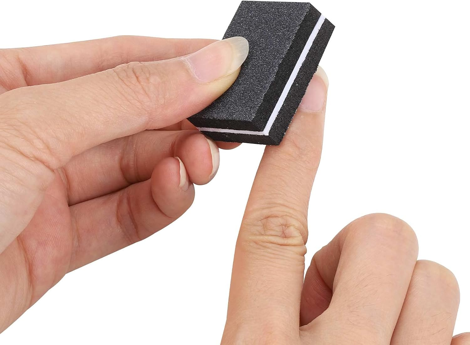 50 Pcs Mini Buffers for Nails 180/100 Grit Buffer for Acrylic Nails for Nail Care(Black) image number 1