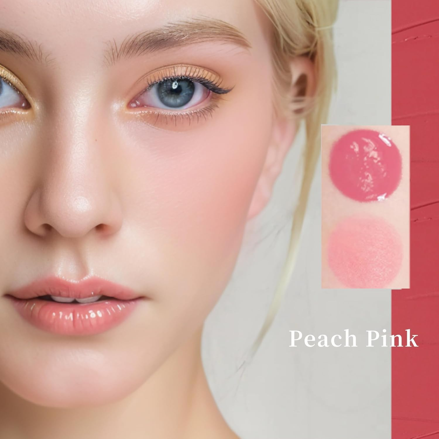 Cushion Liquid Blush - Silky Cheek Tint with Mirror, Natural Enhancer for a Radiant Finish, Contours & Highlights for Effortless Elegant (02 Peach Pink) - 01 Pink Orange image number 3