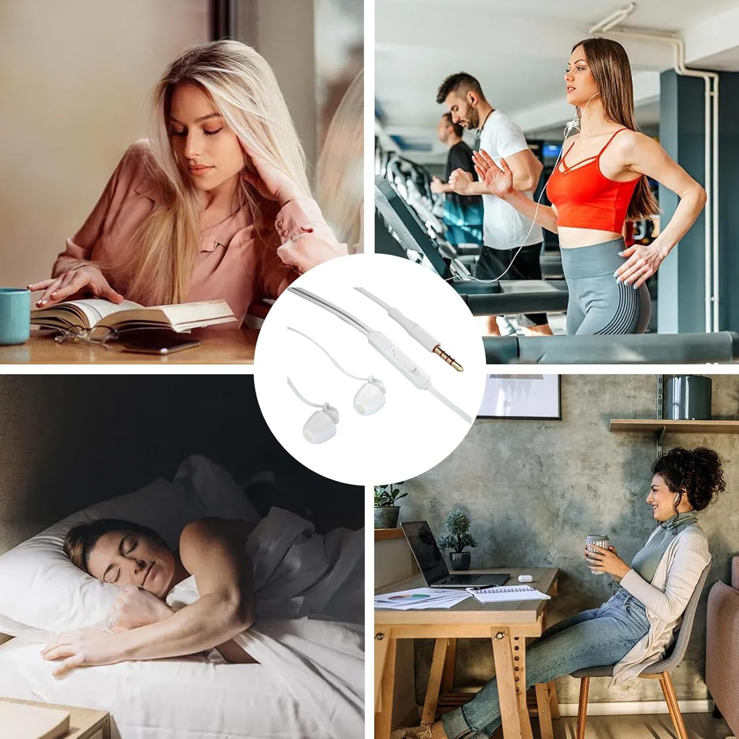 Soft Wired Headphones for Sleeping, Wired Sleep Headphones | Sleep Headphones | Sleep Earbuds with Wired Noise Reducing Earplugs Lightweight Soft Smartphone Compatible image number 6