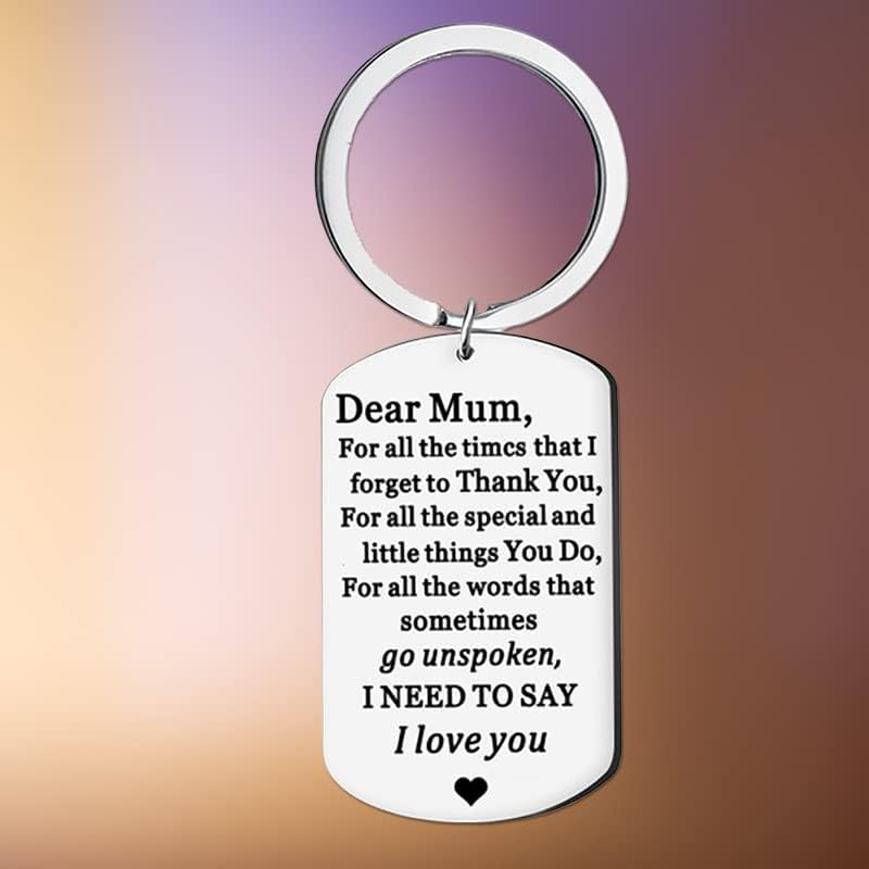 Mama Keychain Gifts for Mom & Mum - I Love You Best Mommy Ever - Christmas & Birthday Gifts from Daughter & Son image number 1