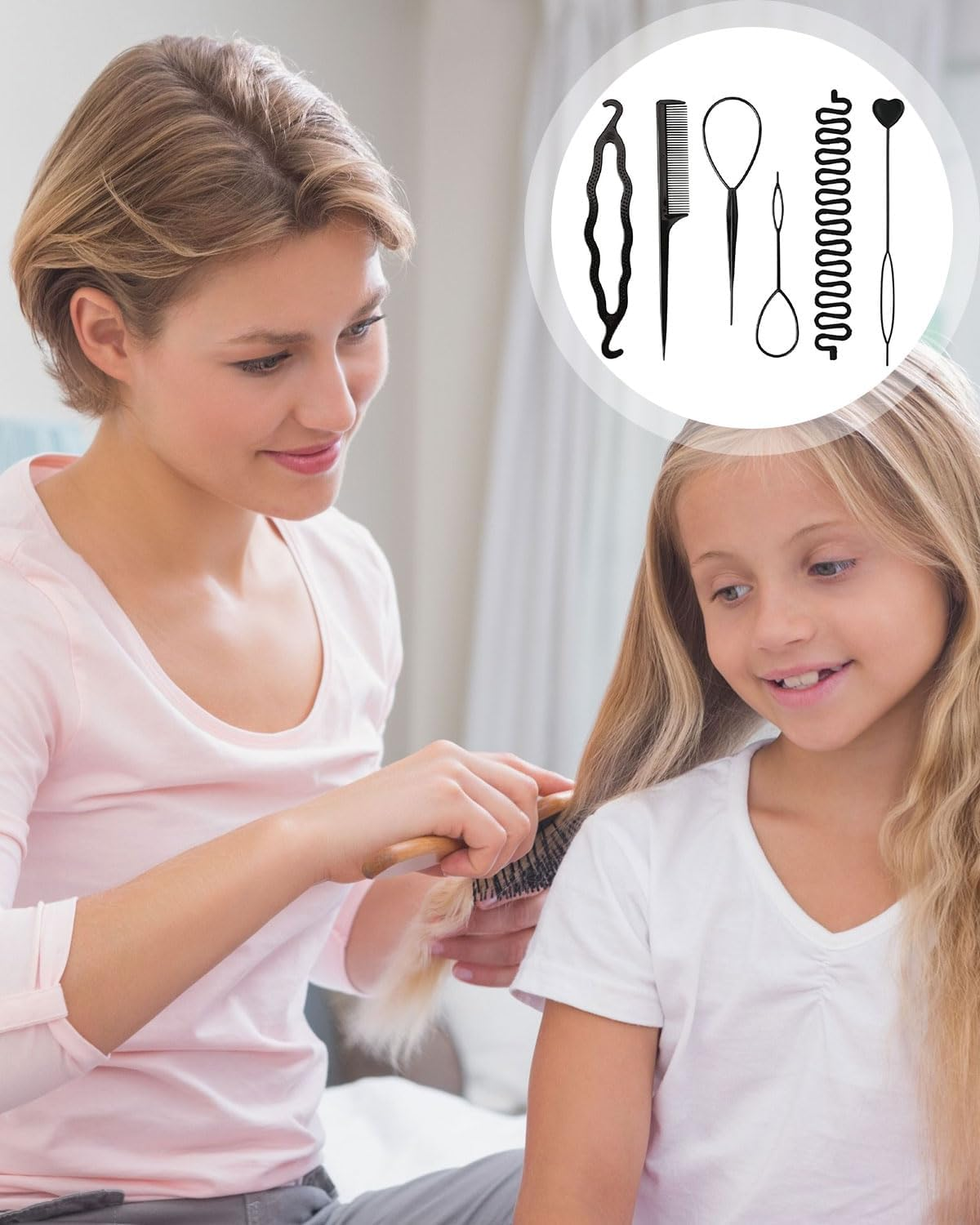 KGDUYC Pack of 6 Hair Braid Twister, Hair Braiding Tool, French Twister, Quick Spiral Braiding DIY Hair Style Aid for Women, Girls (Black) image number 1