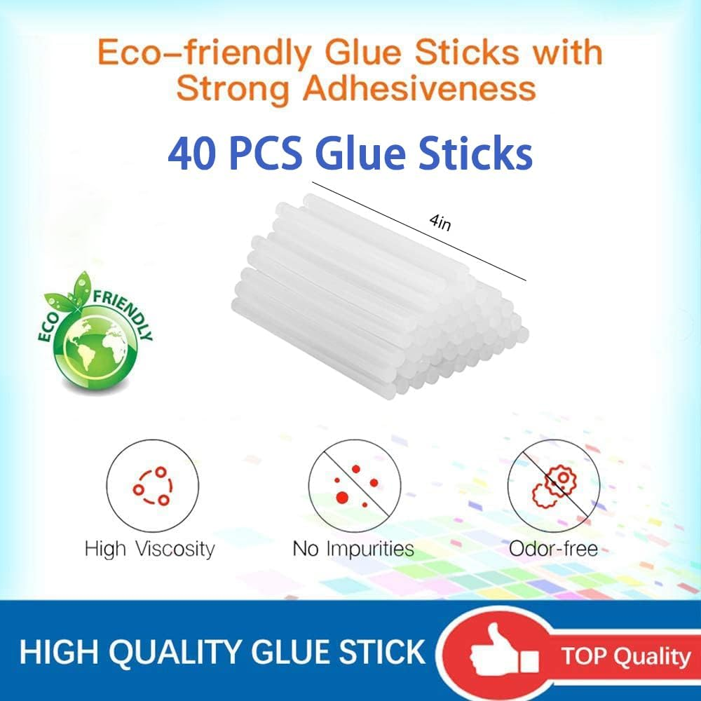 Hot Glue Gun Kit - Mini 20W Hot Glue Gun with 40 Glue Sticks for DIY Crafts, School Projects, and Quick Home Repairs image number 1