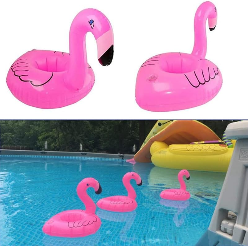 AIMALL Inflatable Floating Drink Cup Can Beer Holder Swimming Pool Bath Beach Party for Pool, Bath, Beach Party, Summer Decorations, Lightweight Floatable Drink Can Holder image number 1