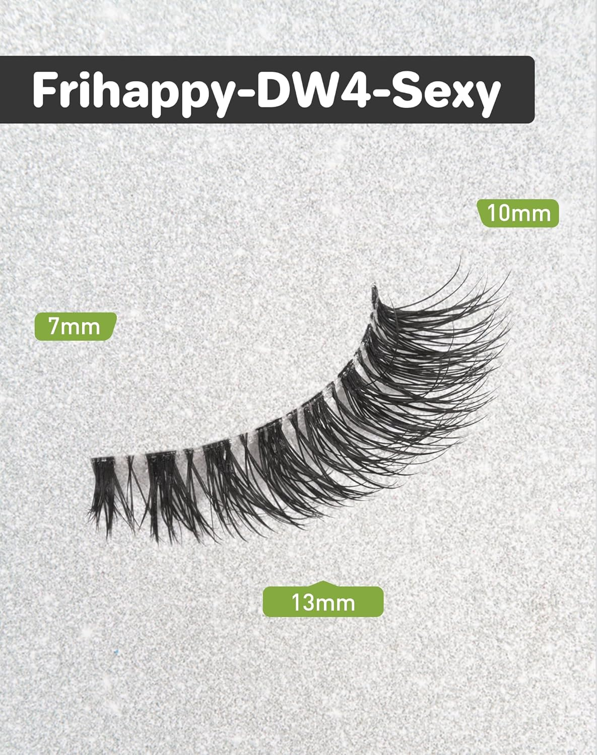 Eyelashes Lashes False Eyelashes Natural Eyelashes Wispy Lashes Mink Lashes False Eyelashes Natural 10 Pairs Frihappy Dw4-Wispy image number 6