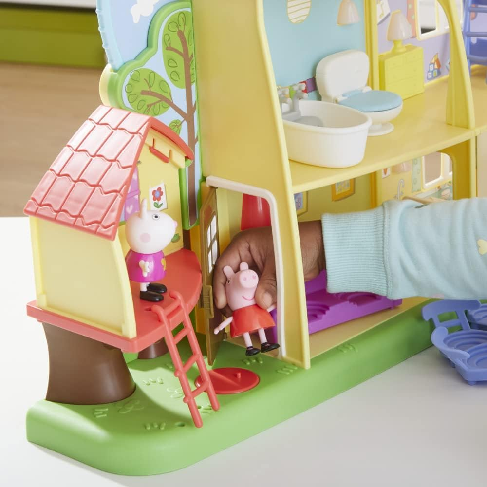 Peppa Pig - Peppa'S Adventures - Peppa'S Playtime to Bedtime House - Three Story House - Day and Night Time Modes - Sounds and Lights - Preschool Toys for Kids - F2188 - Ages 3+, Multicolor image number 1