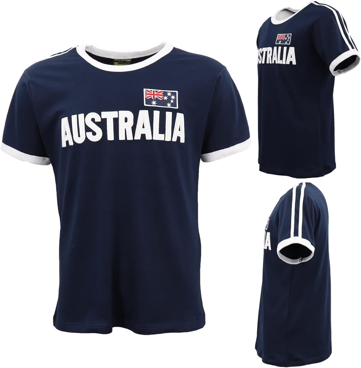New 2-14 Years 100% Cotton Kids T-Shirt Australia Day Flag Stripes Tee Tops Gift