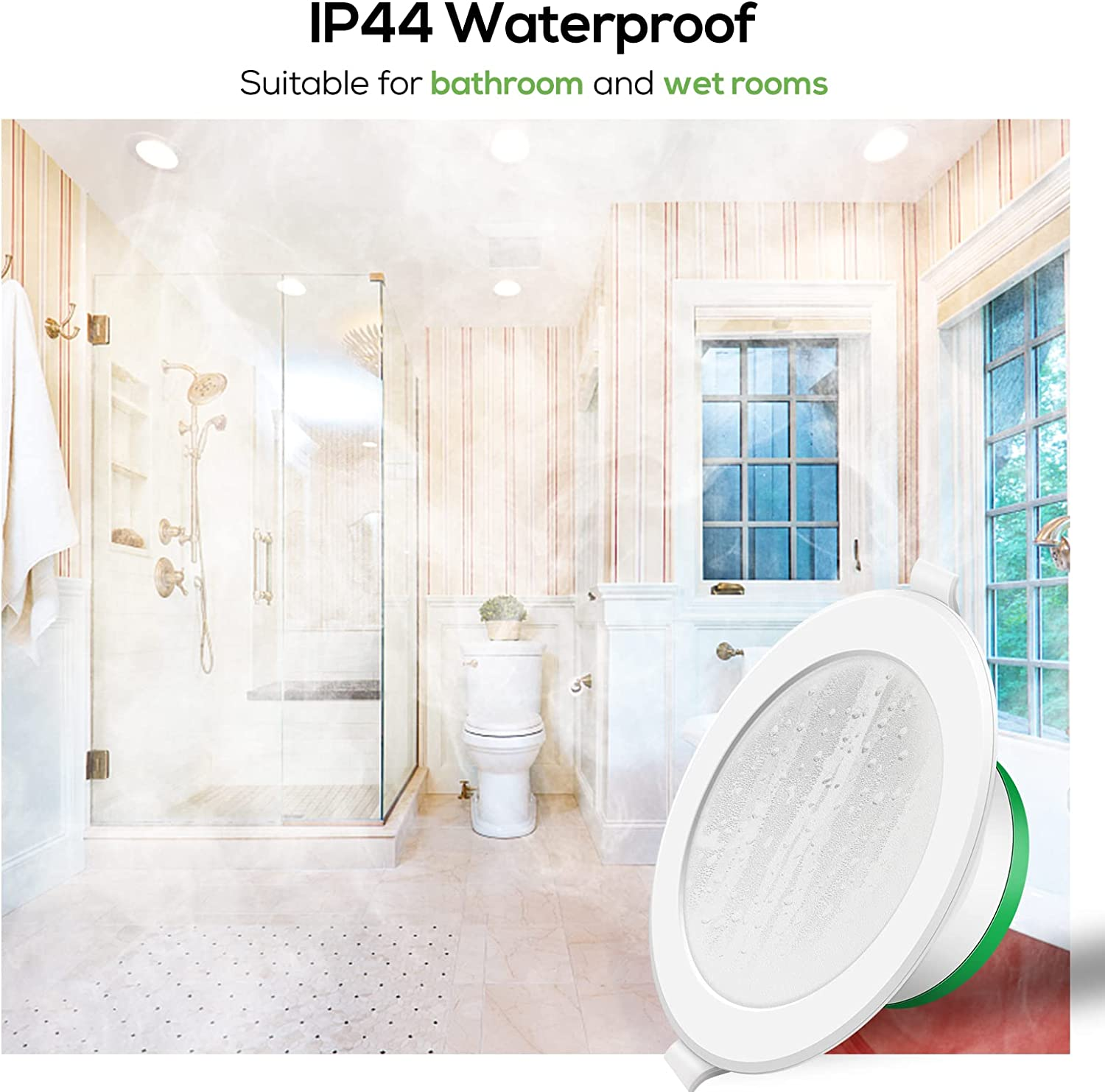 ALUSSO 10Pcs 12W LED Ceiling Light LED Recessed Downlight Kit 92Mm Cutout IP44 Dimmable Recessed Light Flush Mount Lighting 1000Lm 3000K Warm White (Spray White) image number 4