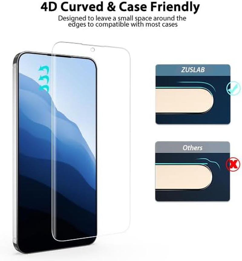 [3 Pack] ZUSLAB Sreen Protector for Galaxy S24 Flexible TPU Film Ultrasonic Sensitive Fingerprint Recognition & Case Friendly for Samsung (2024) image number 1