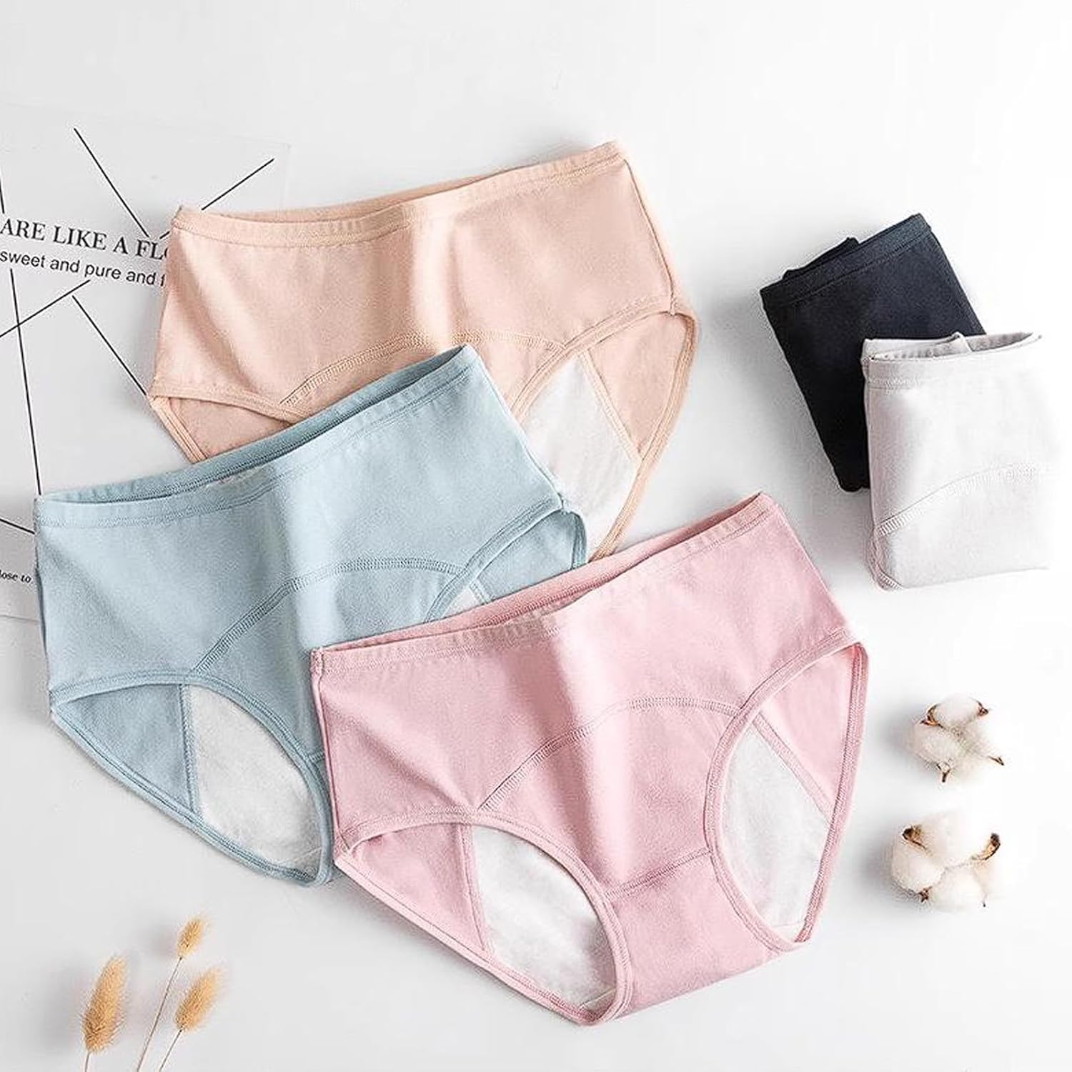 Pinknate Panties Leak Proof, Sleekhip - Leakproof High-Waist Tummy-Control Butt-Lifting Panties, Leakproof Ladies Underwear Washable image number 5