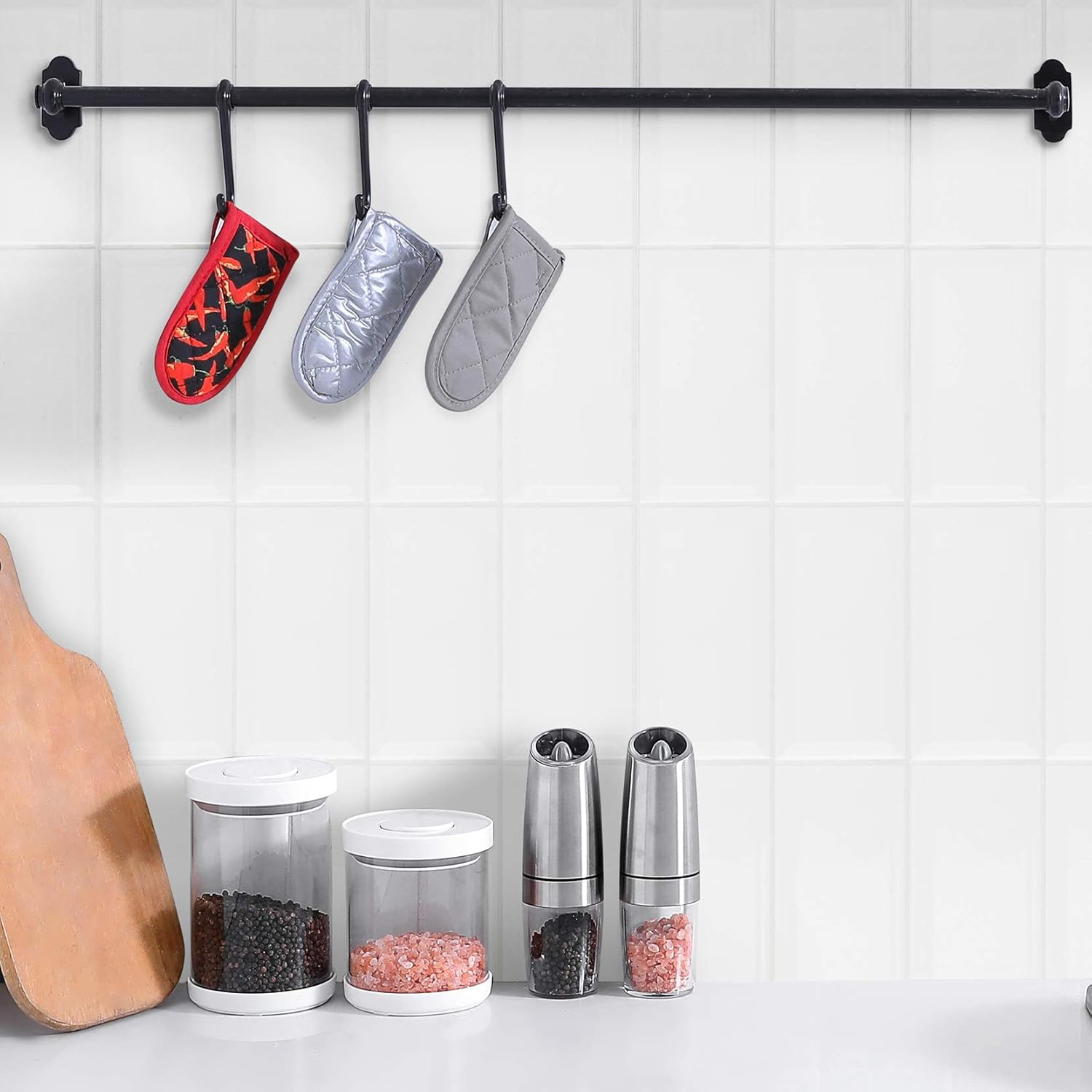 Cast Iron Skillet Handle Covers,Pot Handle Covers Heat Resistant,Pot Holders for Kitchen Heat Resistant,Machine Washable Handle Mitts 2 Pcs(Brown)