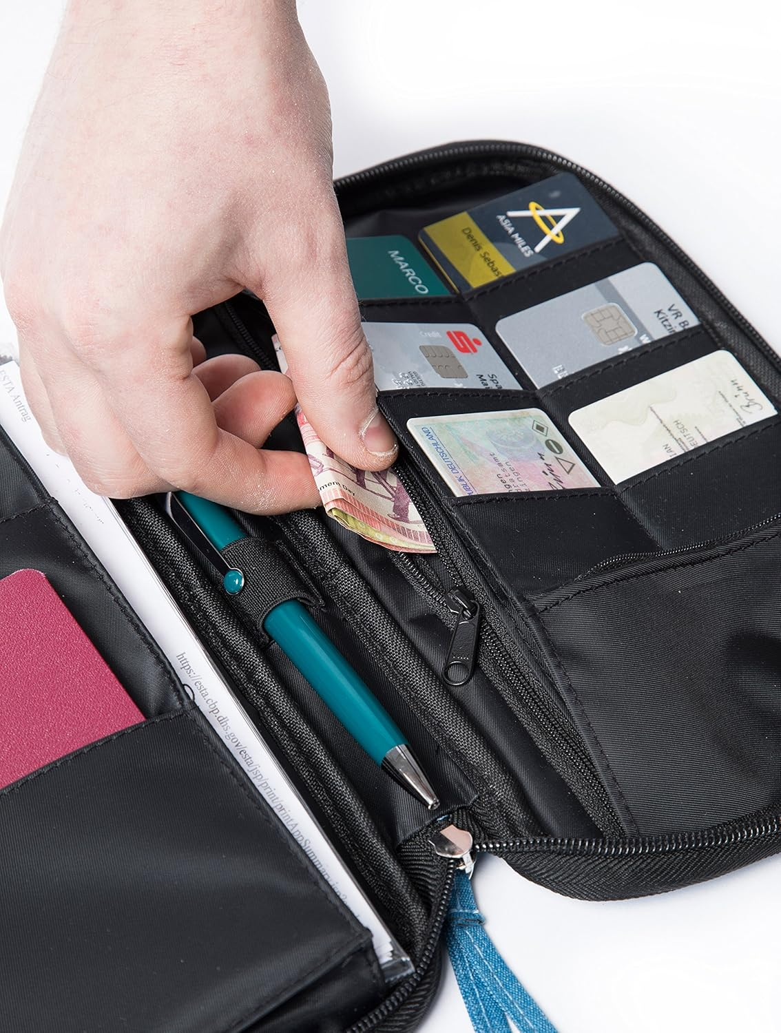 HOPEVILLE Travel Document Case with RFID Protection, High-Quality Travel Organiser and Document Case for All Travel Documents and Documents image number 4