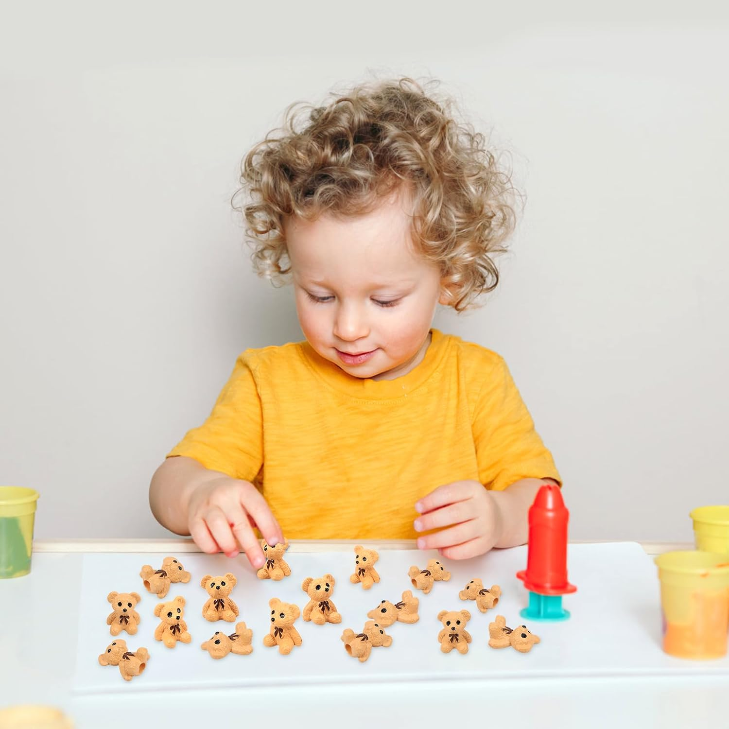 50 PCS Mini Resin Animal Figurines Tiny Bears Small Animal Figurines Perfect for Fairy Gardens, Plant Decorations, and Car Accessories image number 2