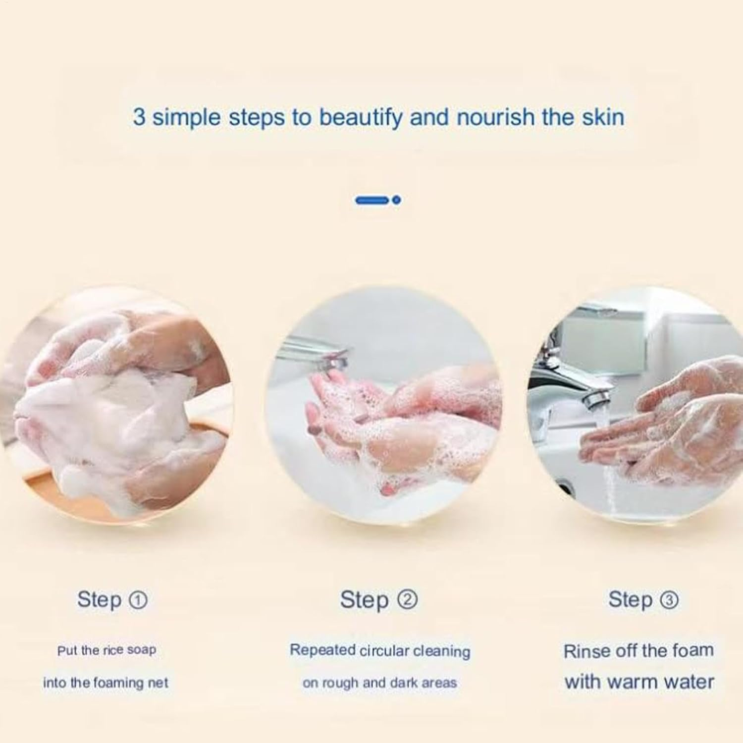 Jabon Aclarante De Arroz,3 Pc Thai Rice Soap Natural Rice Milk Soap Rice Milk Soap Bar Thai Handmade Rice Soap Multi-Functional Cleansing Bar for Washing Bathing,Rice Lightening Soap with Rice Extract