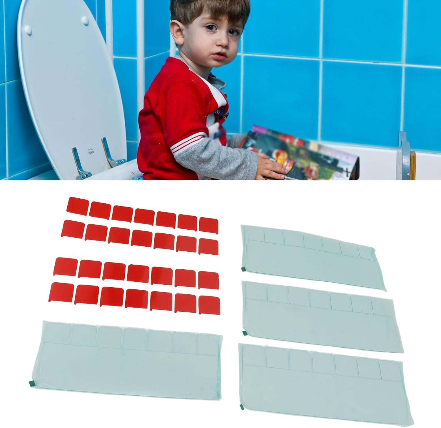 4 Sets Toilet Guard Prevents Kids and Adult from Peeing to Keep Toilet Clean, Pee Guard for Toilet, Potty Training Pee Guard with Strongest Stickiness image number 6